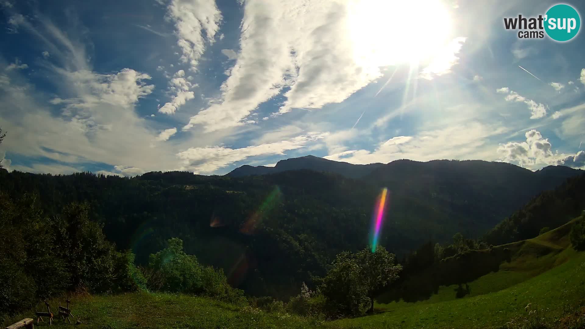 Webcam Brunarica Dražgoše – Live View of Ratitovec (1666 m)