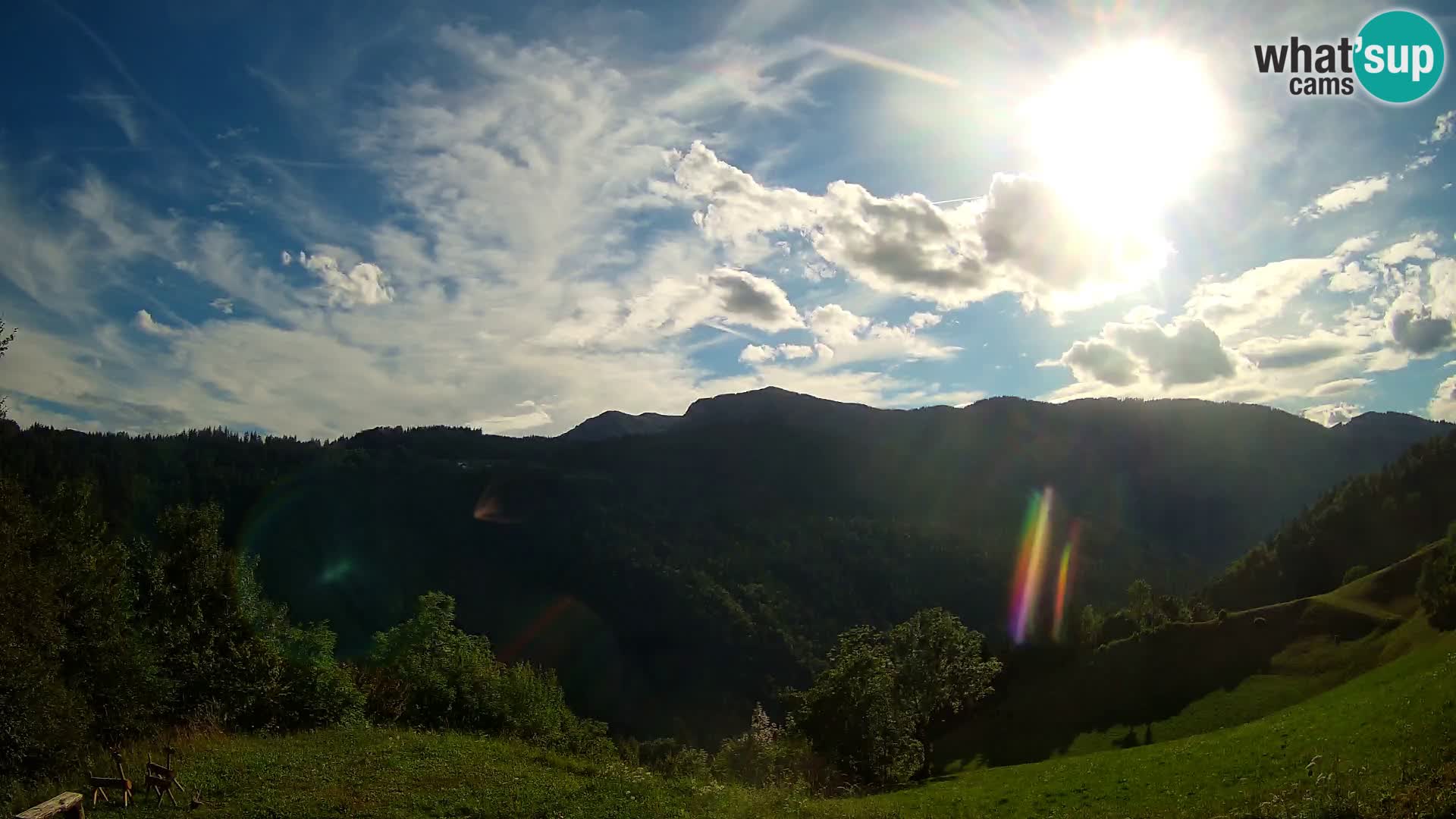Webcam Brunarica Dražgoše – Live View of Ratitovec (1666 m)