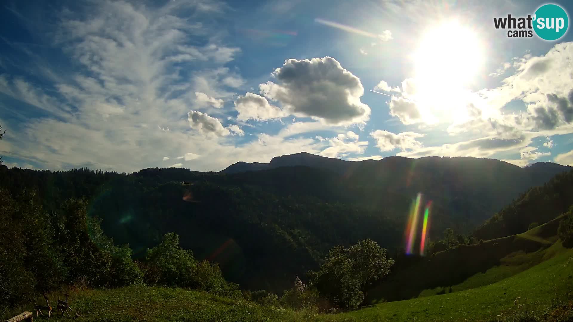 Webcam Brunarica Dražgoše – Live View of Ratitovec (1666 m)