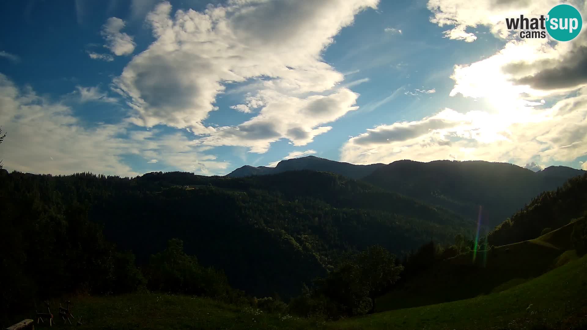 Webcam Brunarica Dražgoše – Vista live sul Ratitovec (1666 m)