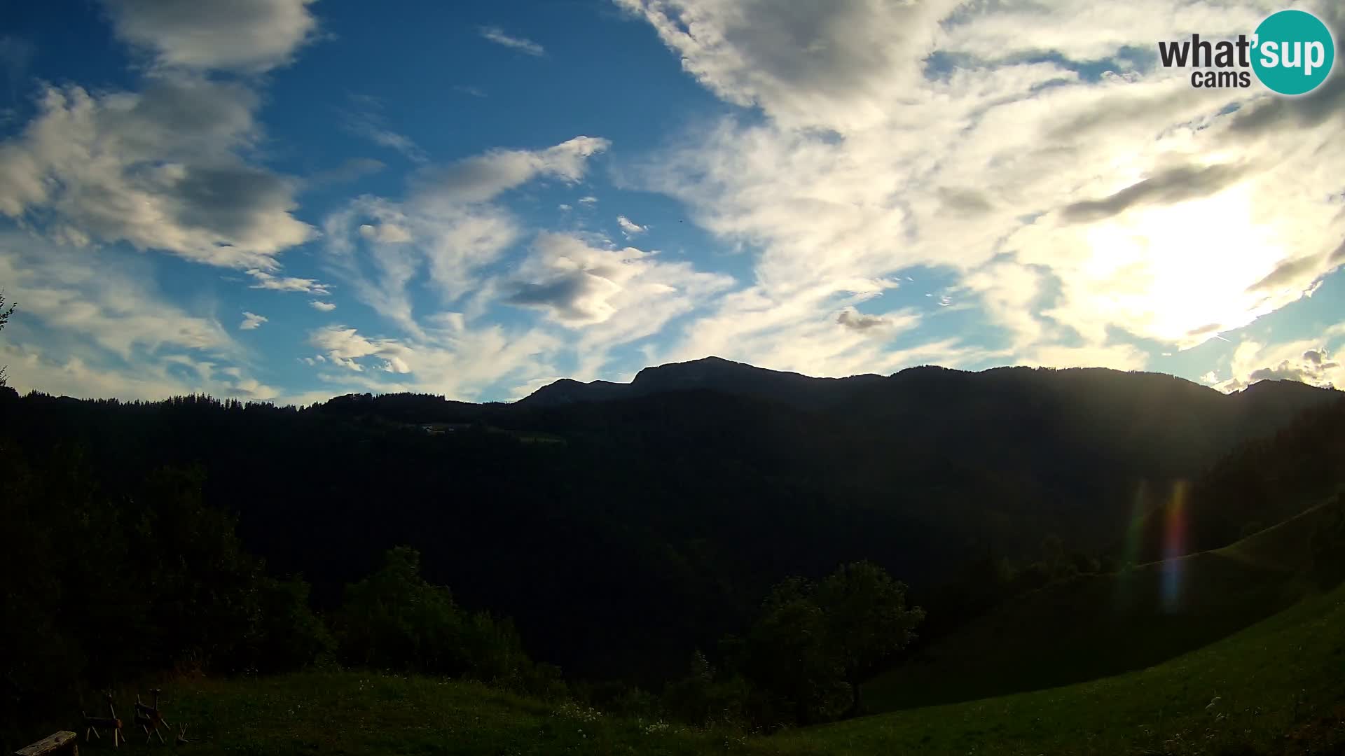 Web kamera Brunarica Dražgoše – Pogled uživo na Ratitovec (1666 m)