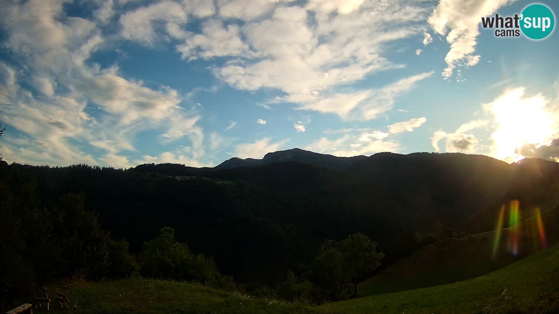 Web kamera Brunarica Dražgoše – Pogled uživo na Ratitovec (1666 m)
