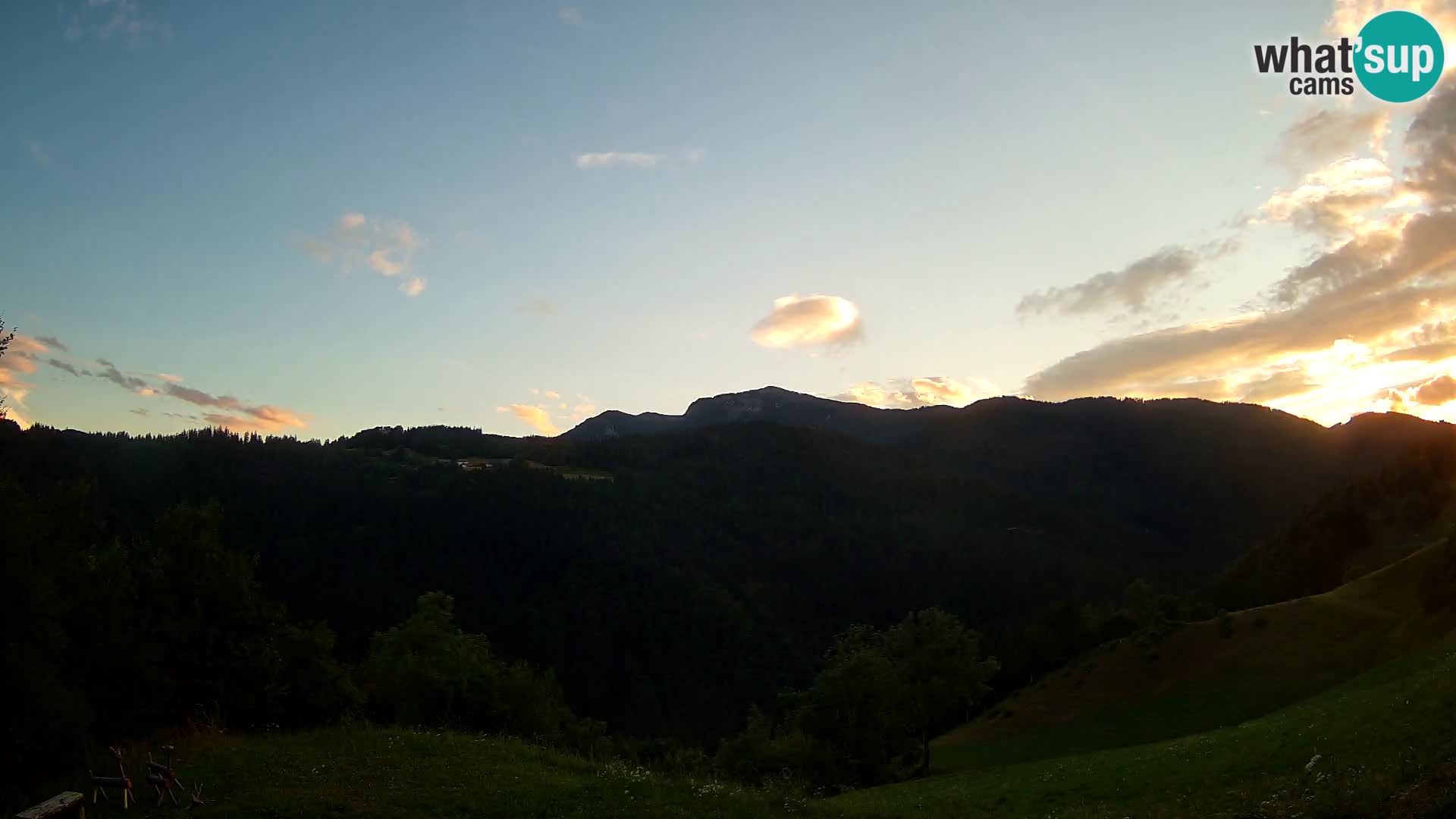 Web kamera Brunarica Dražgoše – Pogled uživo na Ratitovec (1666 m)