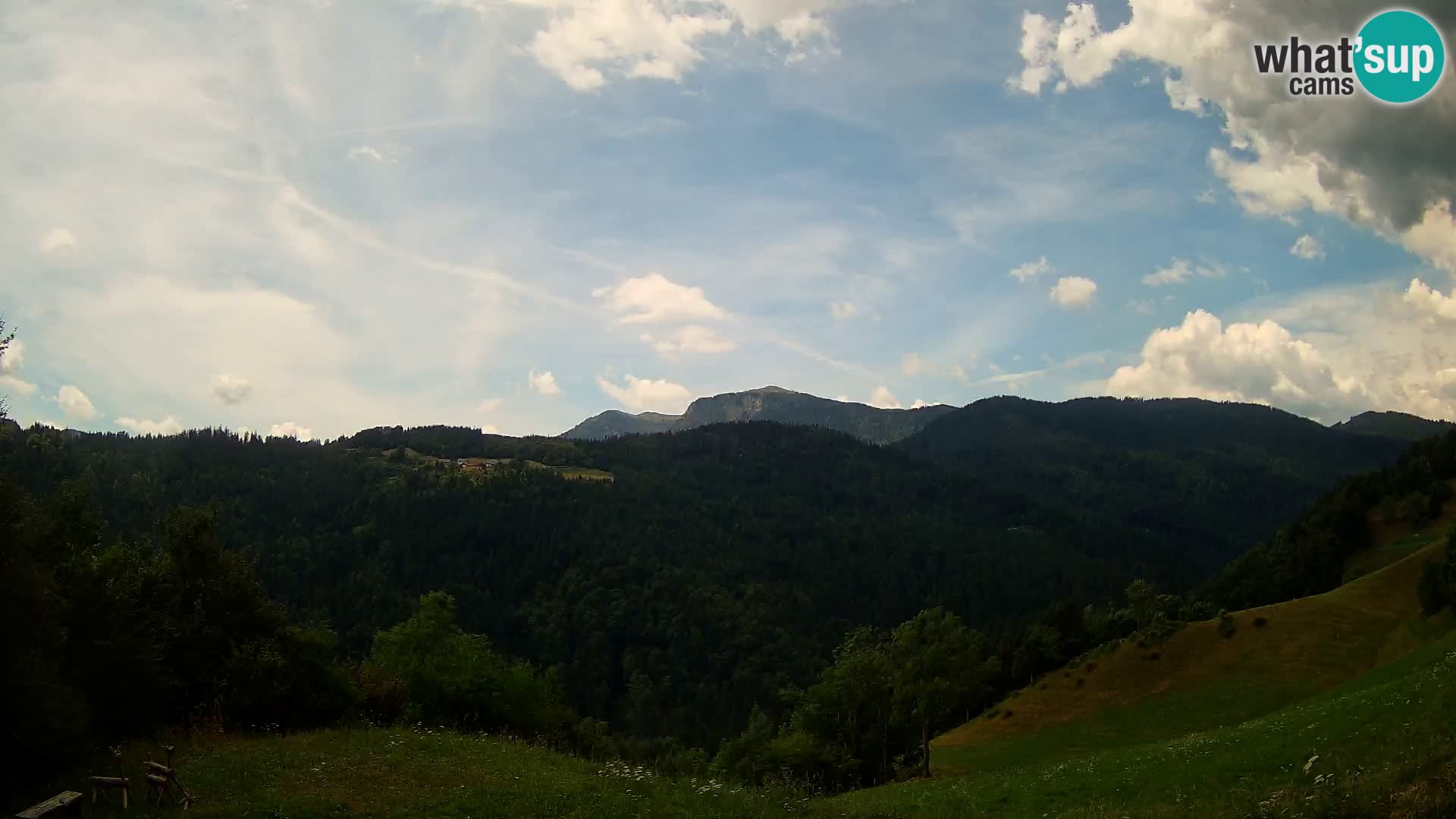 Webcam Brunarica Dražgoše – Liveblick auf Ratitovec (1666 m)