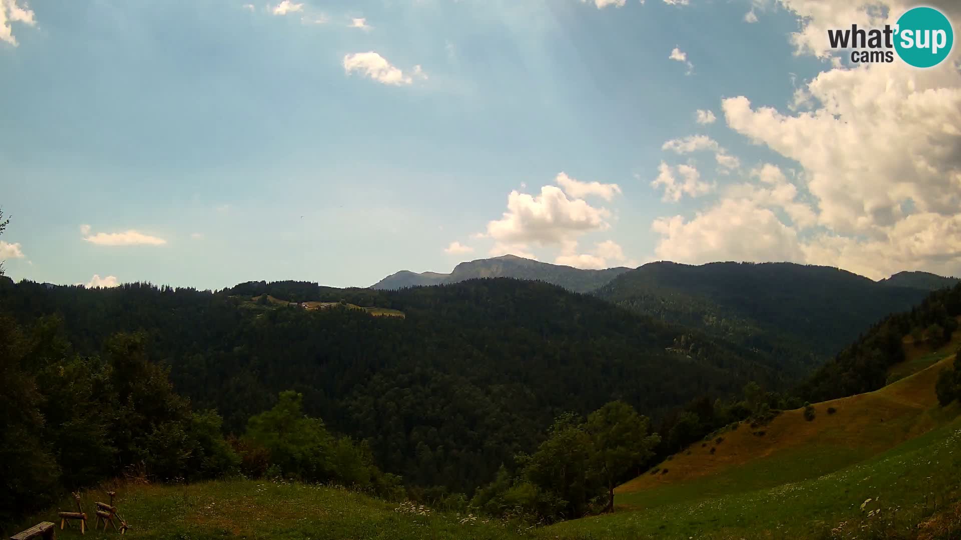 Webcam Brunarica Dražgoše – Live View of Ratitovec (1666 m)