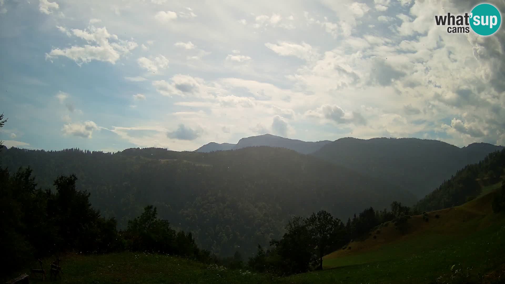 Webcam Brunarica Dražgoše – Live View of Ratitovec (1666 m)