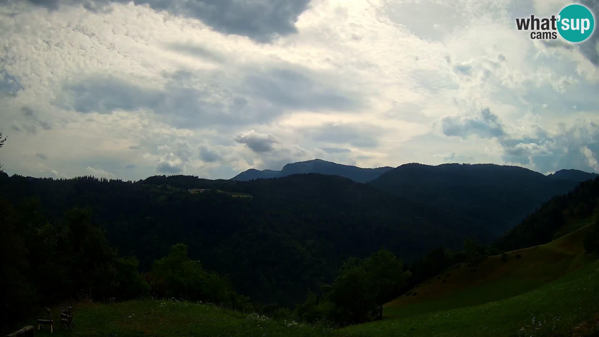 Webcam Brunarica Dražgoše – Live View of Ratitovec (1666 m)