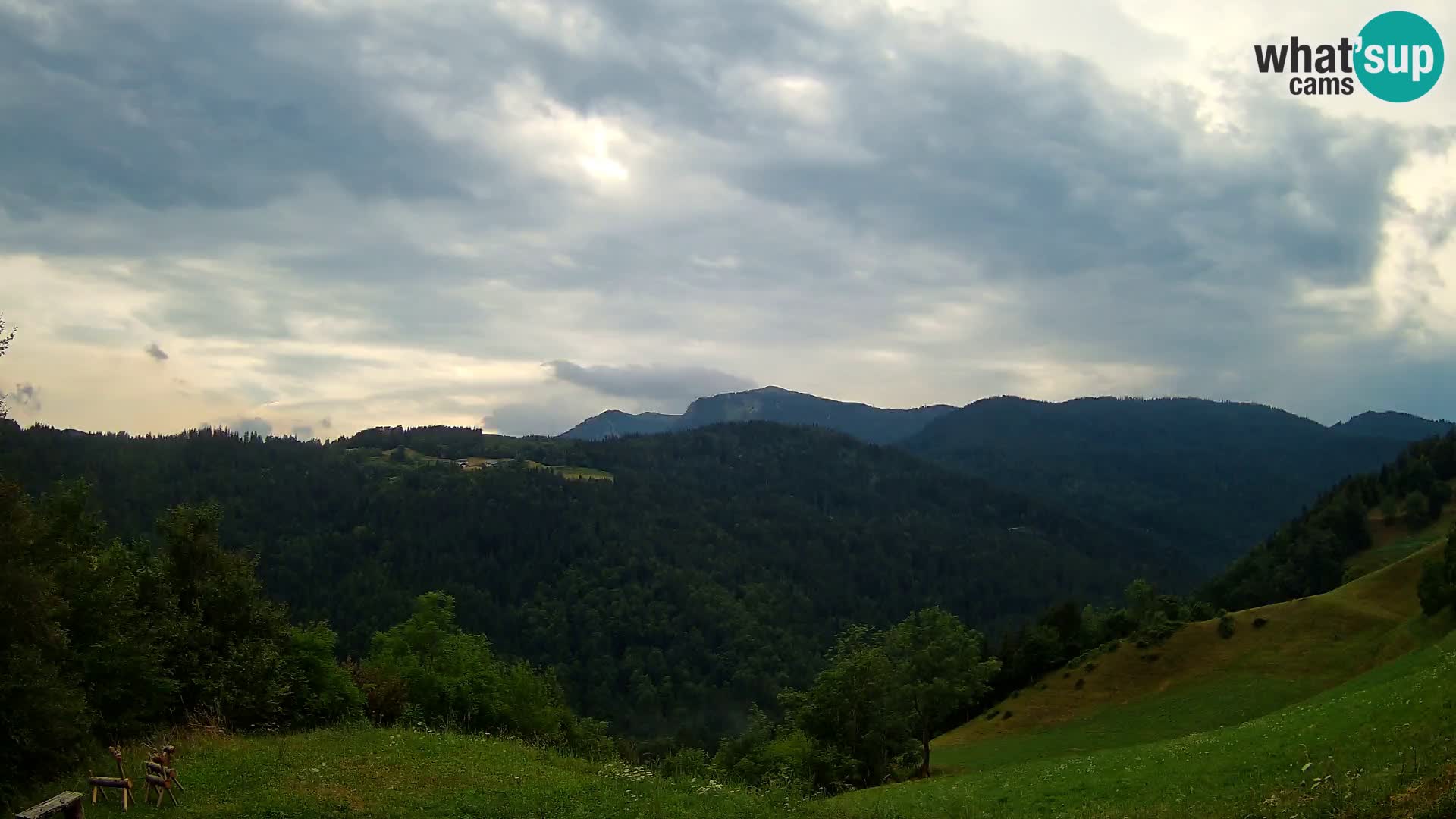 Web kamera Brunarica Dražgoše – Pogled uživo na Ratitovec (1666 m)