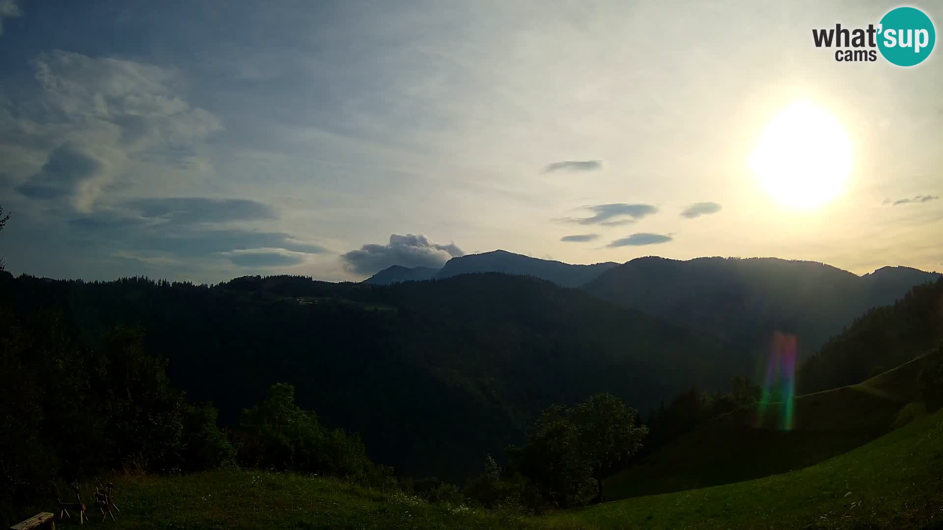 Webcam Brunarica Dražgoše – Liveblick auf Ratitovec (1666 m)