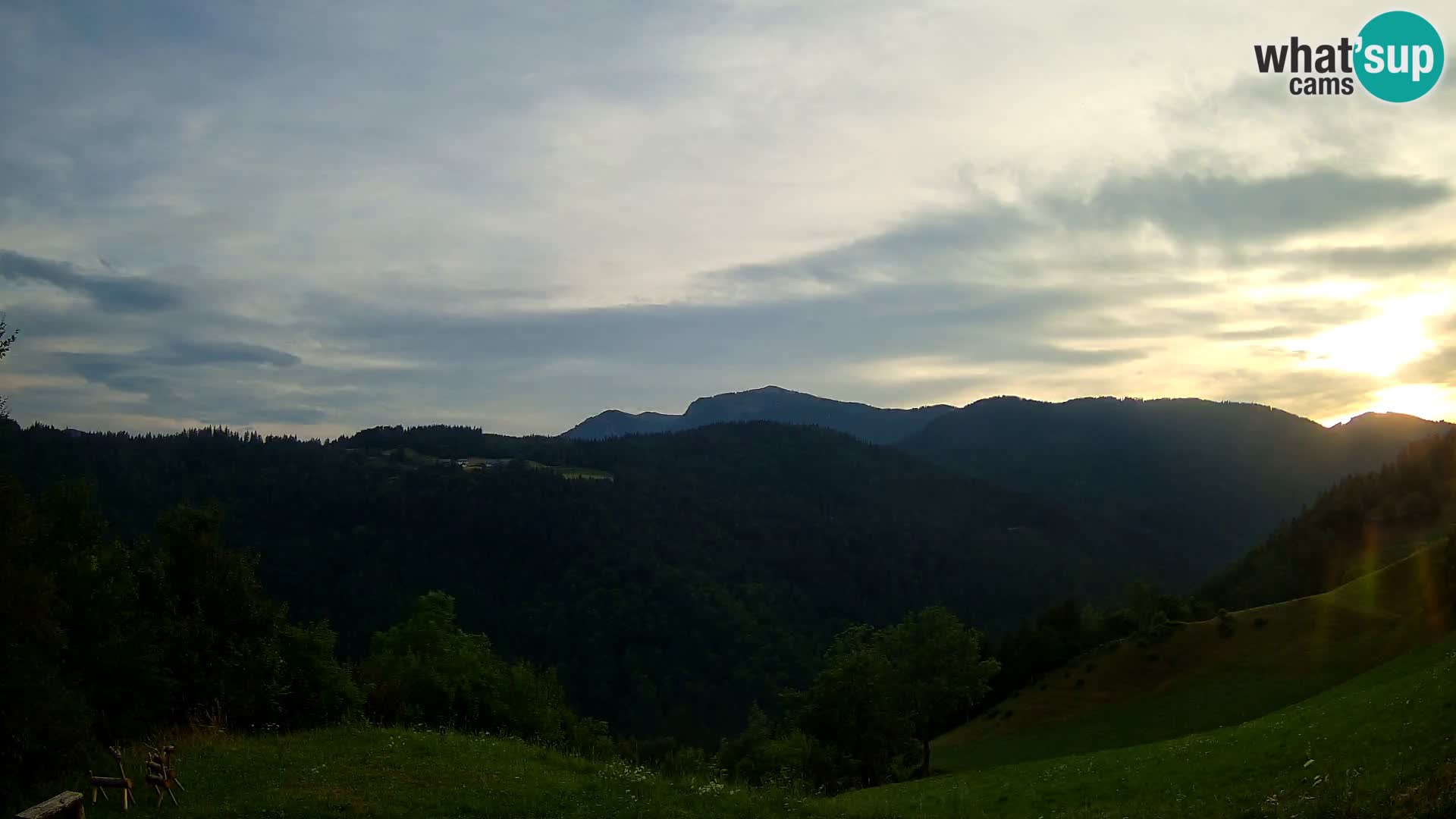 Web kamera Brunarica Dražgoše – Pogled uživo na Ratitovec (1666 m)