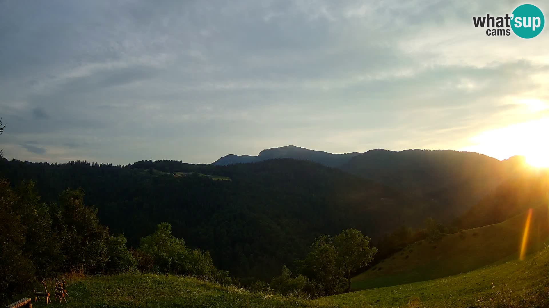 Webcam Brunarica Dražgoše – Liveblick auf Ratitovec (1666 m)