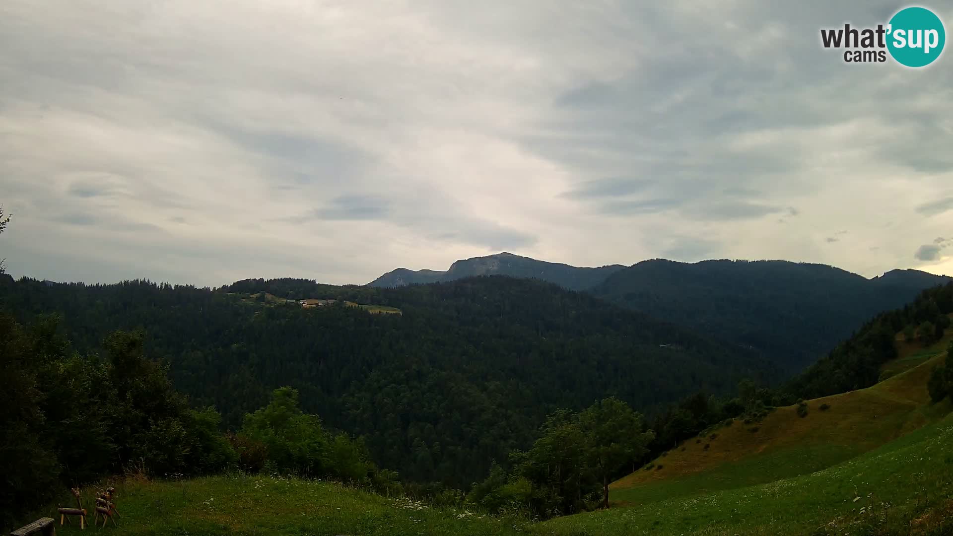 Webcam Brunarica Dražgoše – Liveblick auf Ratitovec (1666 m)