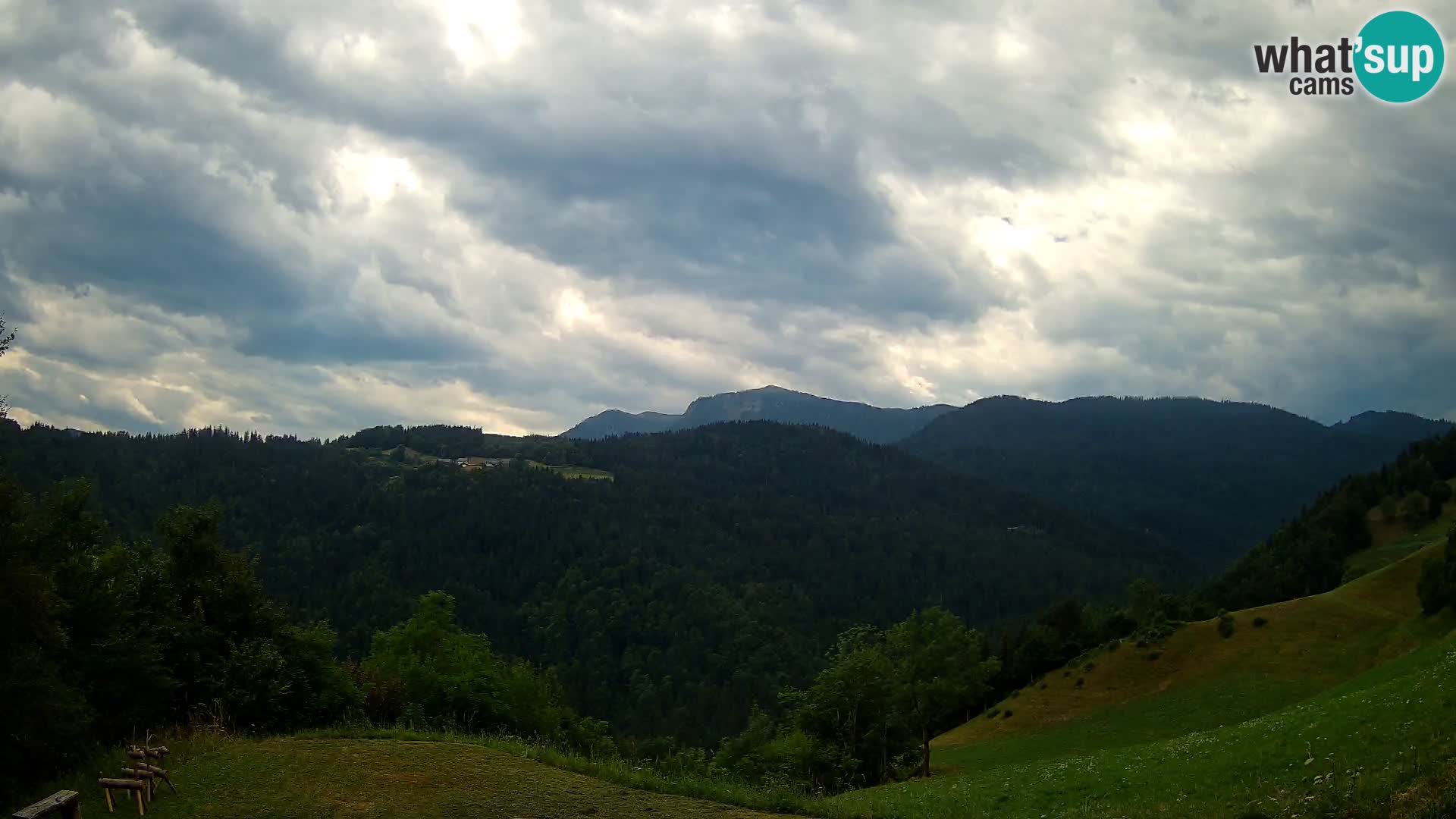 Webcam Brunarica Dražgoše – Live View of Ratitovec (1666 m)