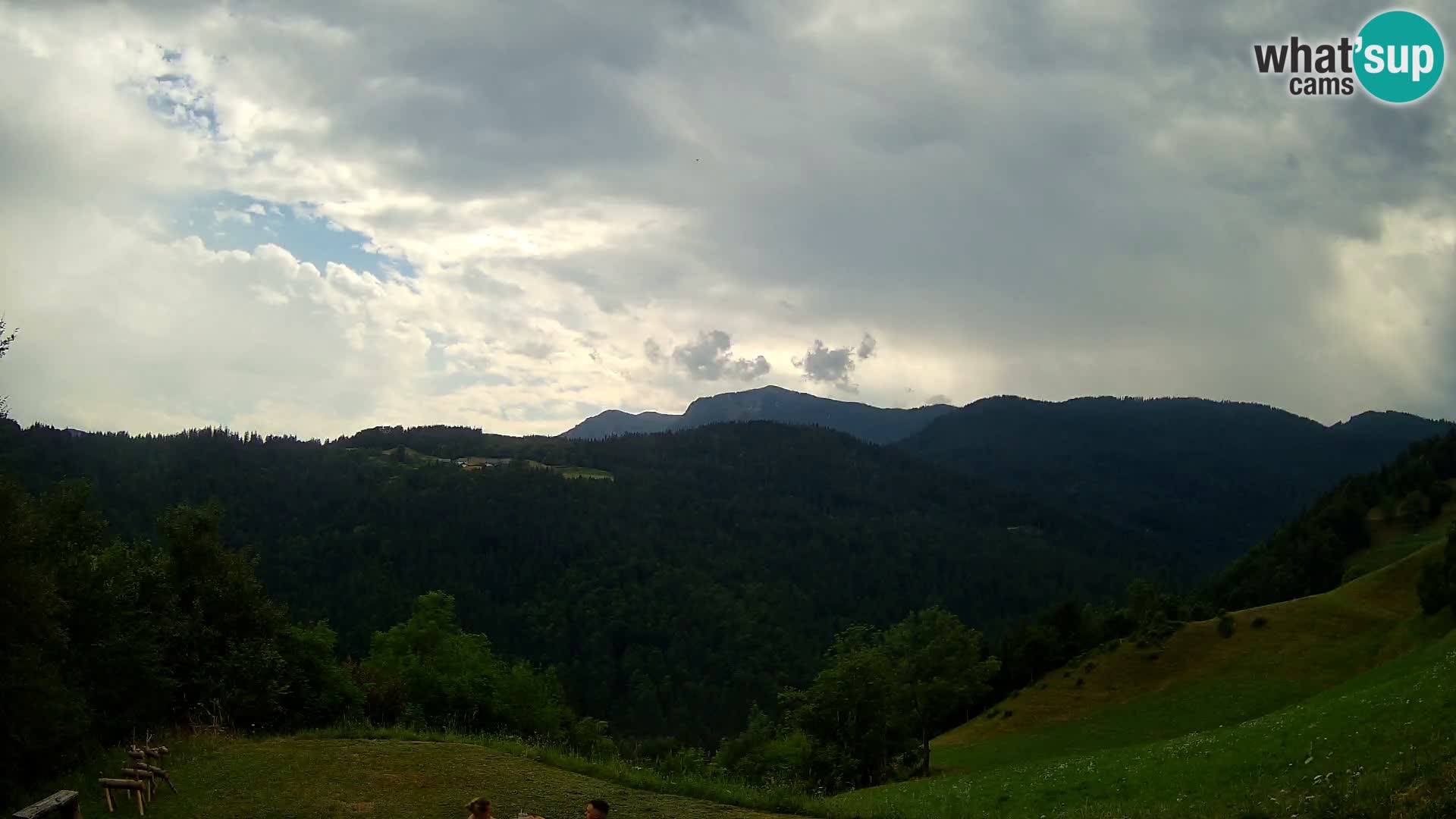 Webcam Brunarica Dražgoše – Live View of Ratitovec (1666 m)