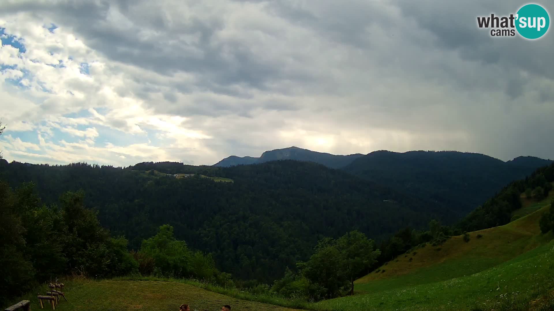 Webcam Brunarica Dražgoše – Vista live sul Ratitovec (1666 m)