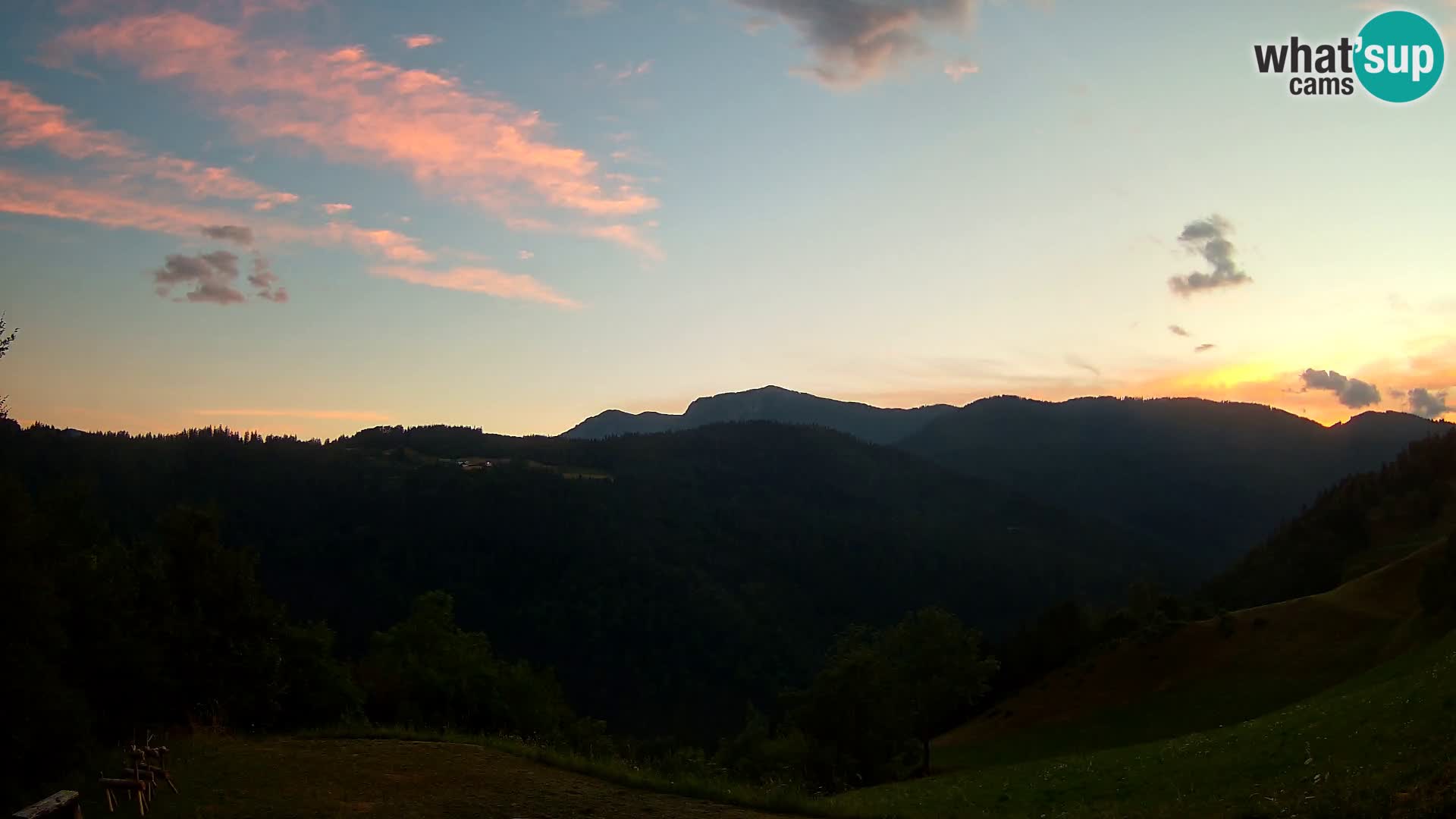 Webcam Brunarica Dražgoše – Live View of Ratitovec (1666 m)