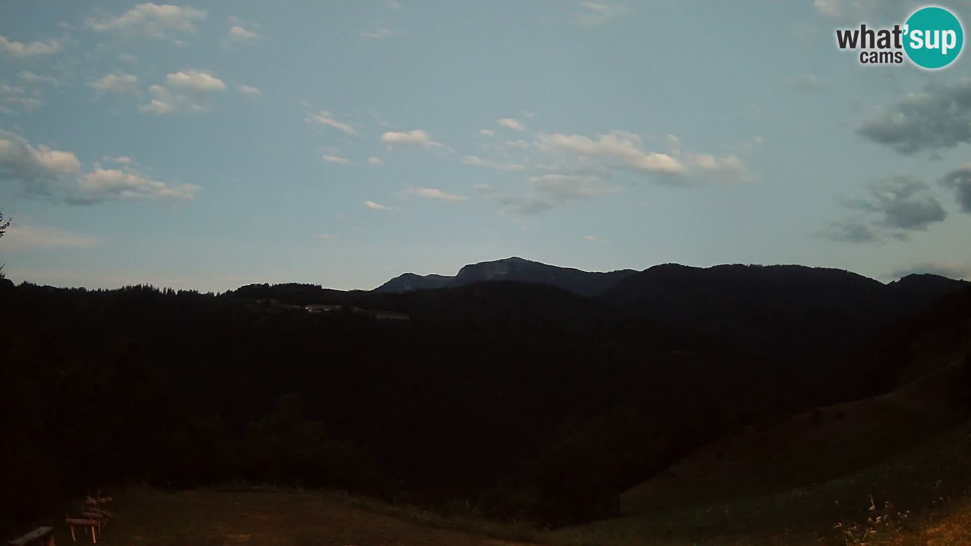 Webcam Brunarica Dražgoše – Live View of Ratitovec (1666 m)