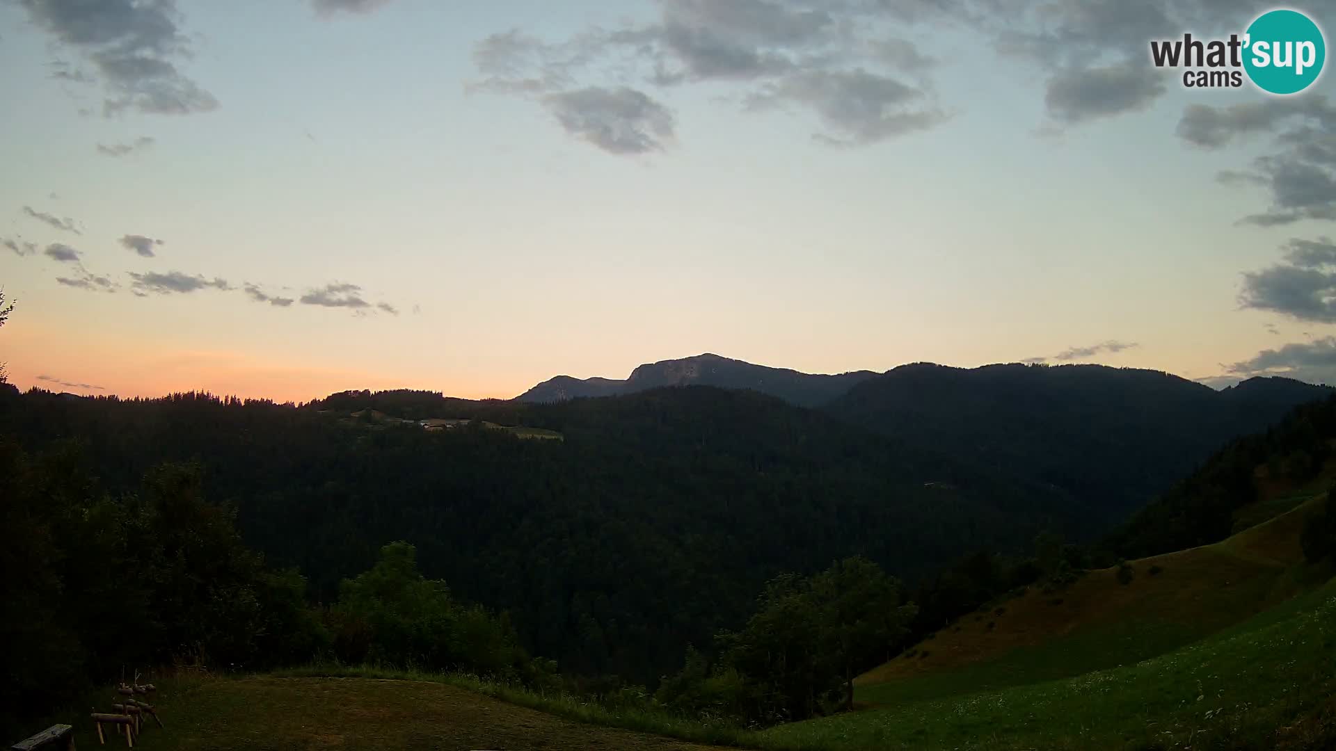 Webcam Brunarica Dražgoše – Live View of Ratitovec (1666 m)