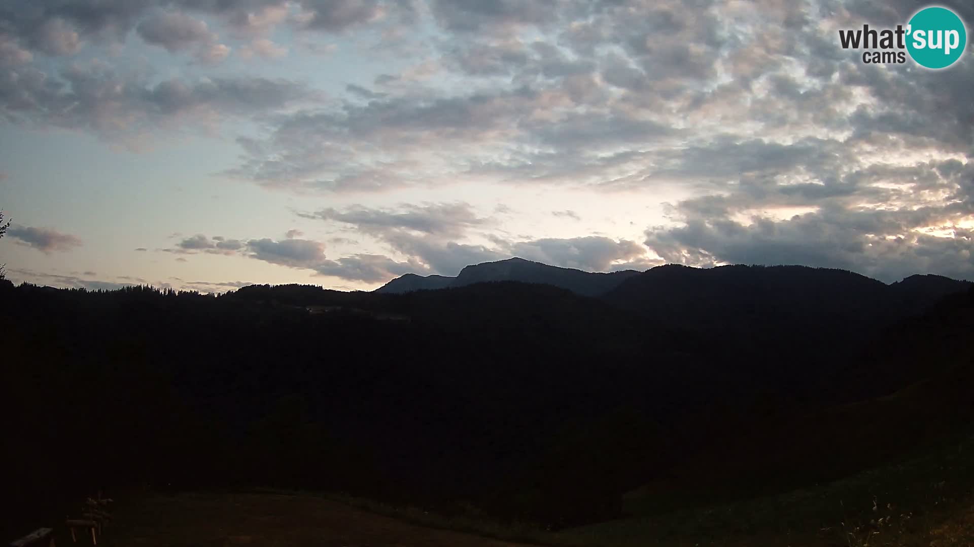 Webcam Brunarica Dražgoše – Vista live sul Ratitovec (1666 m)