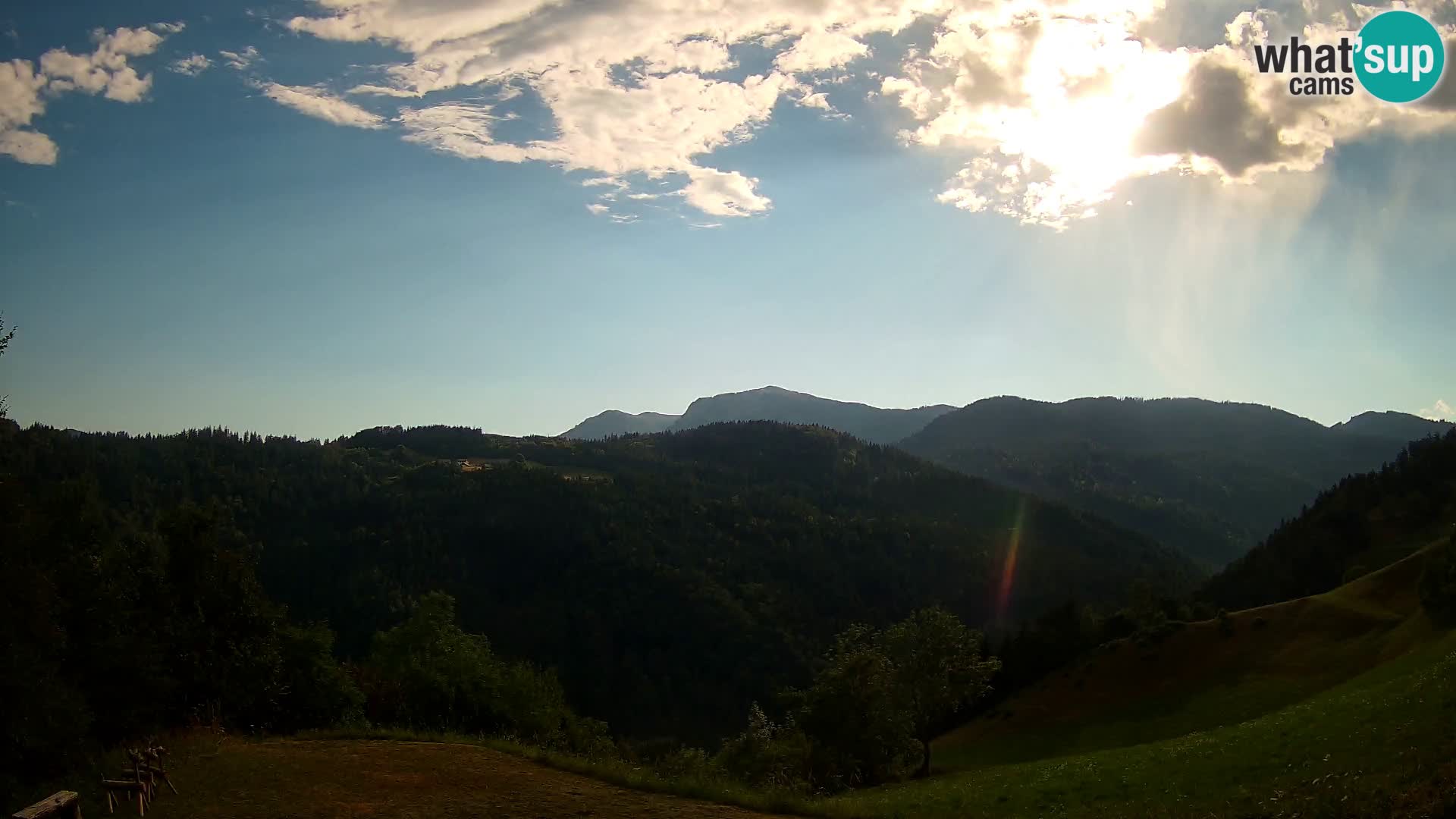 Webcam Brunarica Dražgoše – Live View of Ratitovec (1666 m)