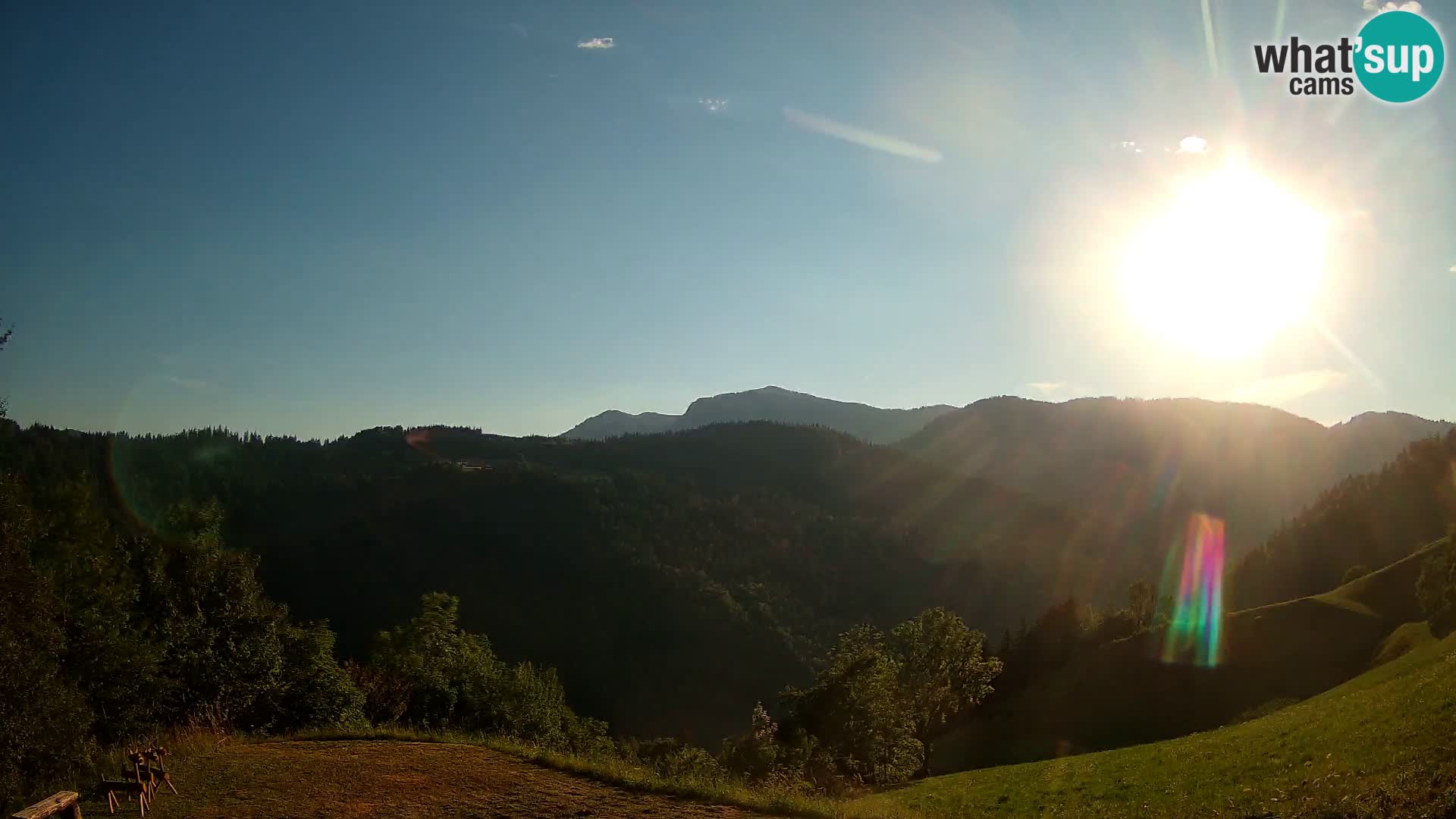 Webcam Brunarica Dražgoše – Live View of Ratitovec (1666 m)