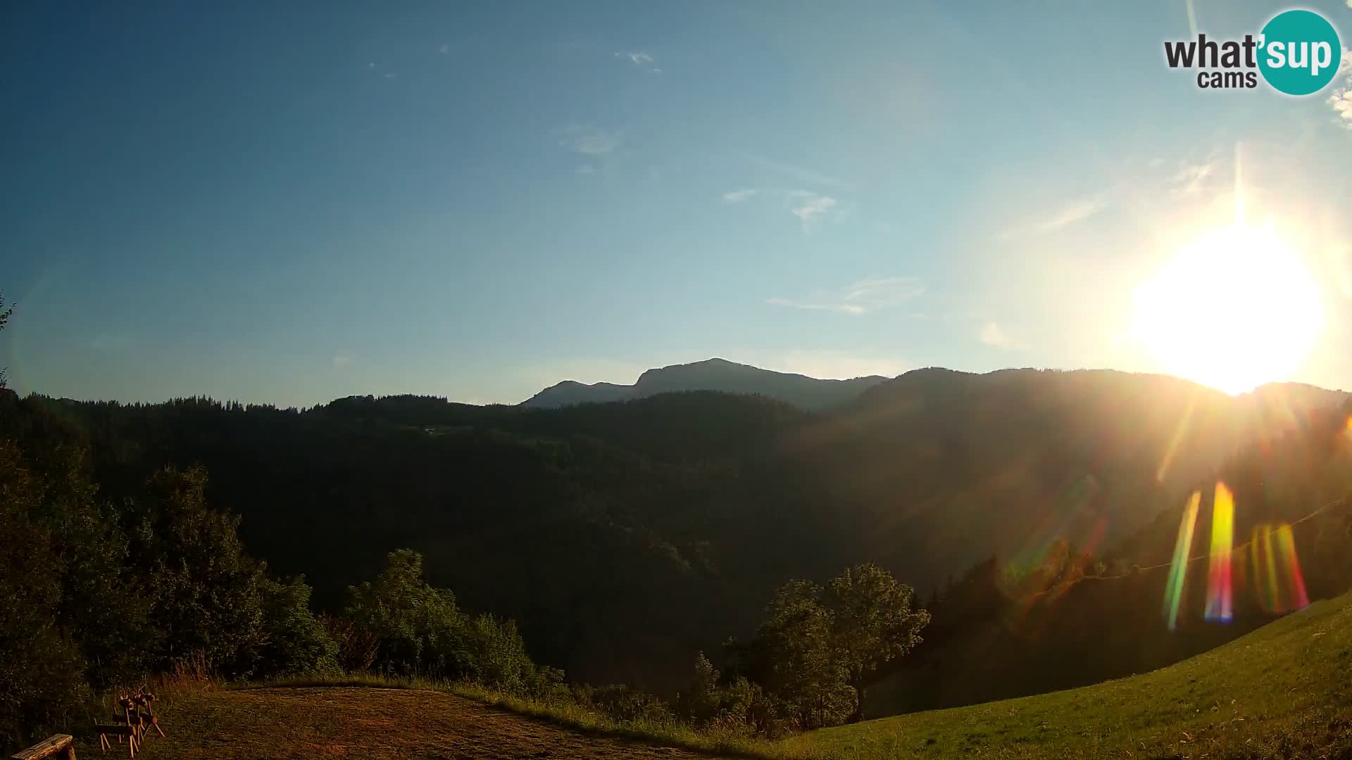 Webcam Brunarica Dražgoše – Live View of Ratitovec (1666 m)