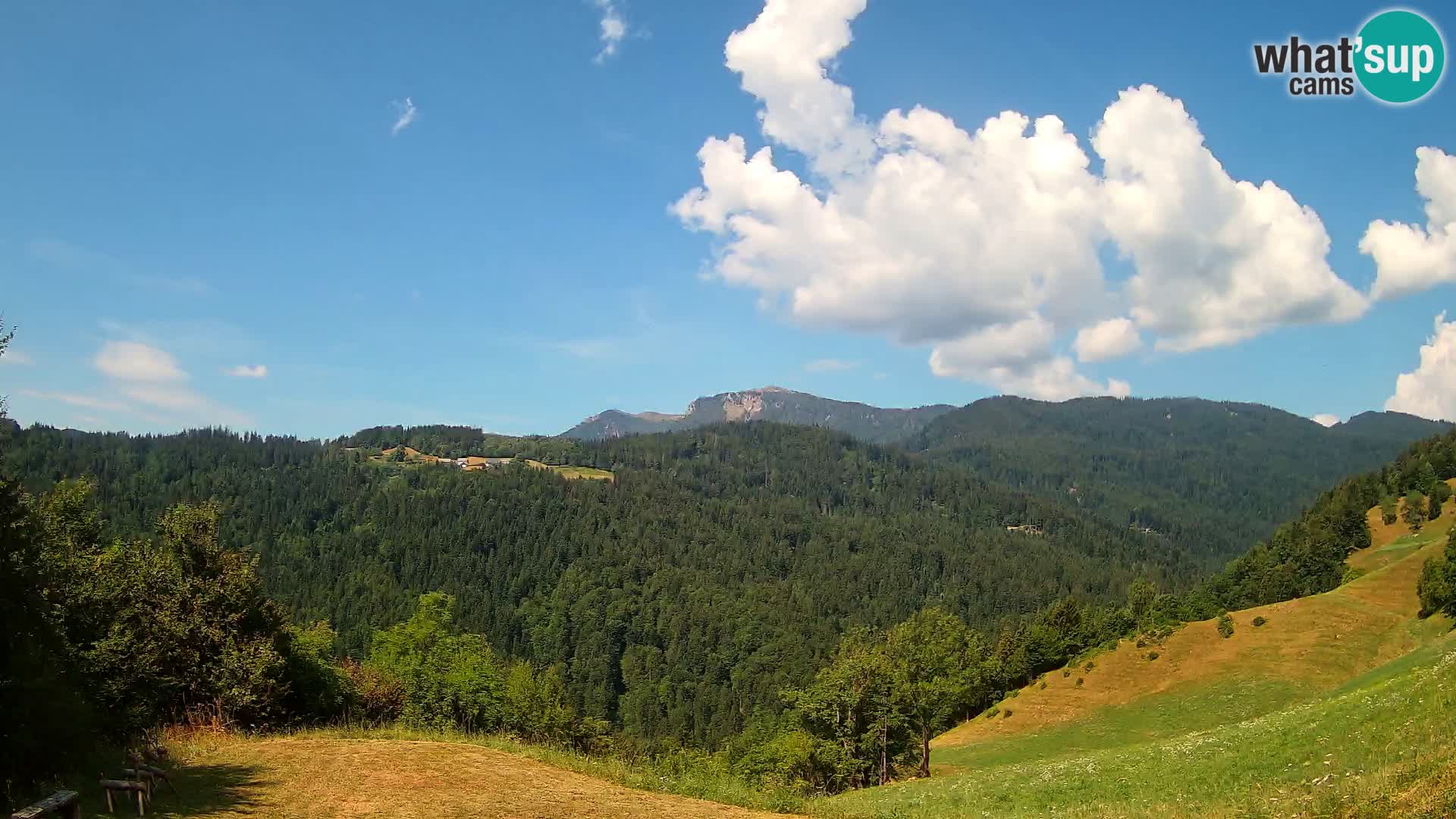 Web kamera Brunarica Dražgoše – Pogled uživo na Ratitovec (1666 m)