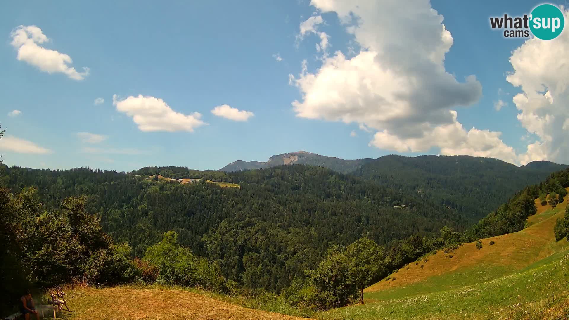 Webcam Brunarica Dražgoše – Live View of Ratitovec (1666 m)