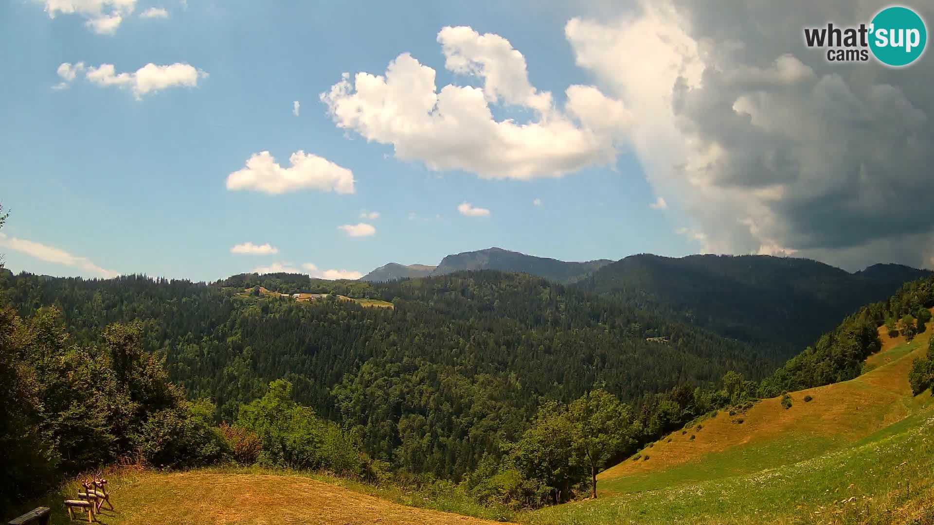 Webcam Brunarica Dražgoše – Live View of Ratitovec (1666 m)