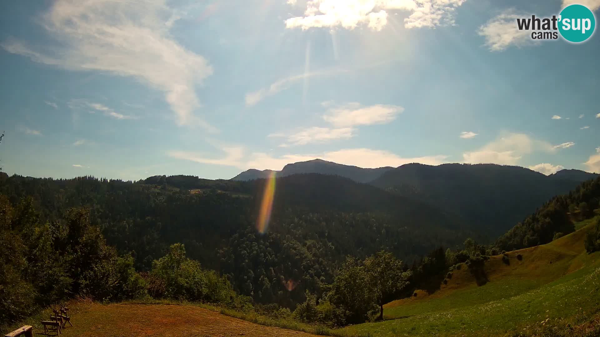 Webcam Brunarica Dražgoše – Liveblick auf Ratitovec (1666 m)