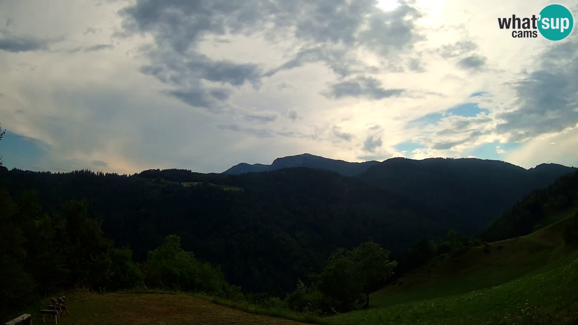 Webcam Brunarica Dražgoše – Liveblick auf Ratitovec (1666 m)