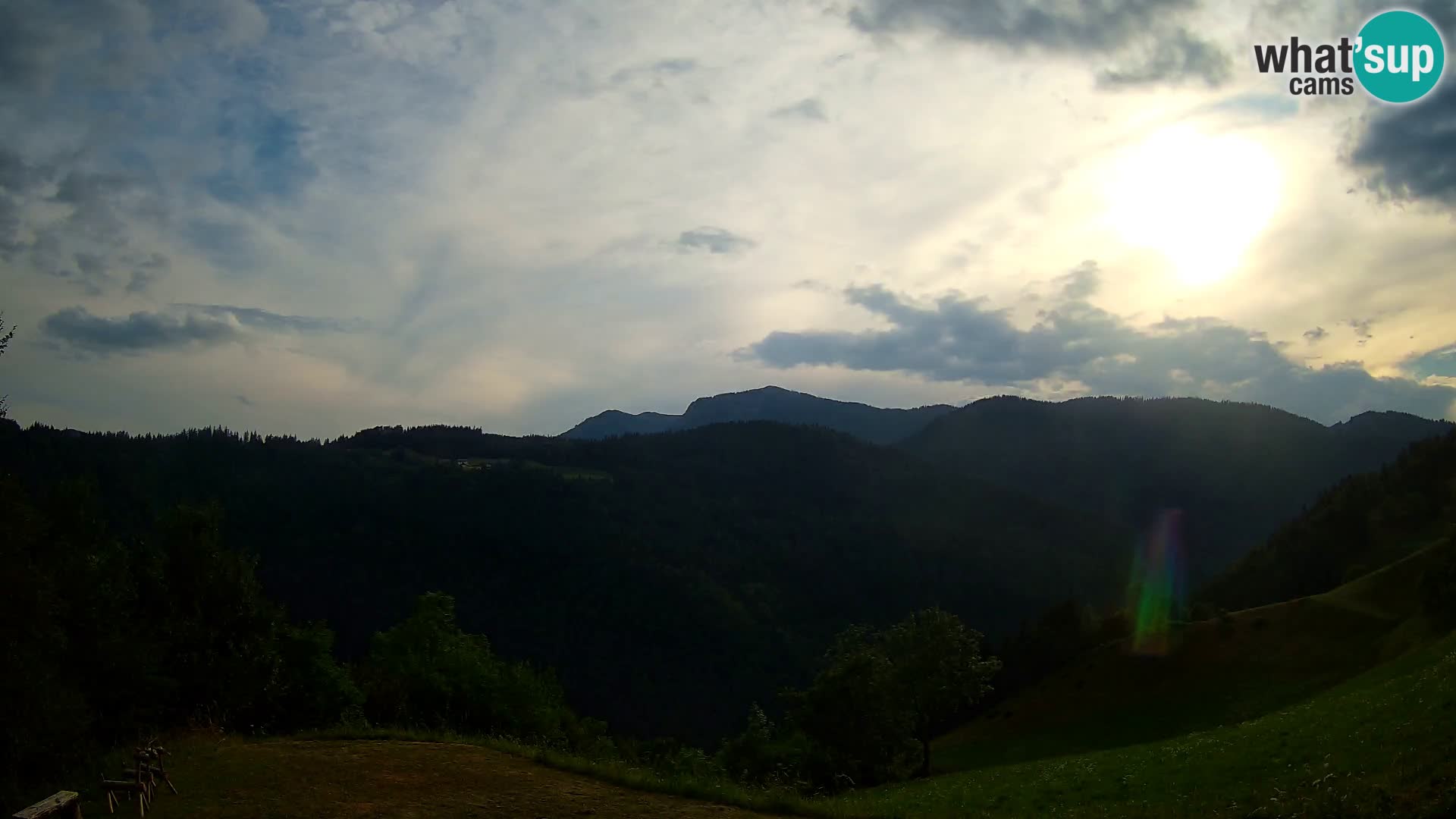 Webcam Brunarica Dražgoše – Live View of Ratitovec (1666 m)