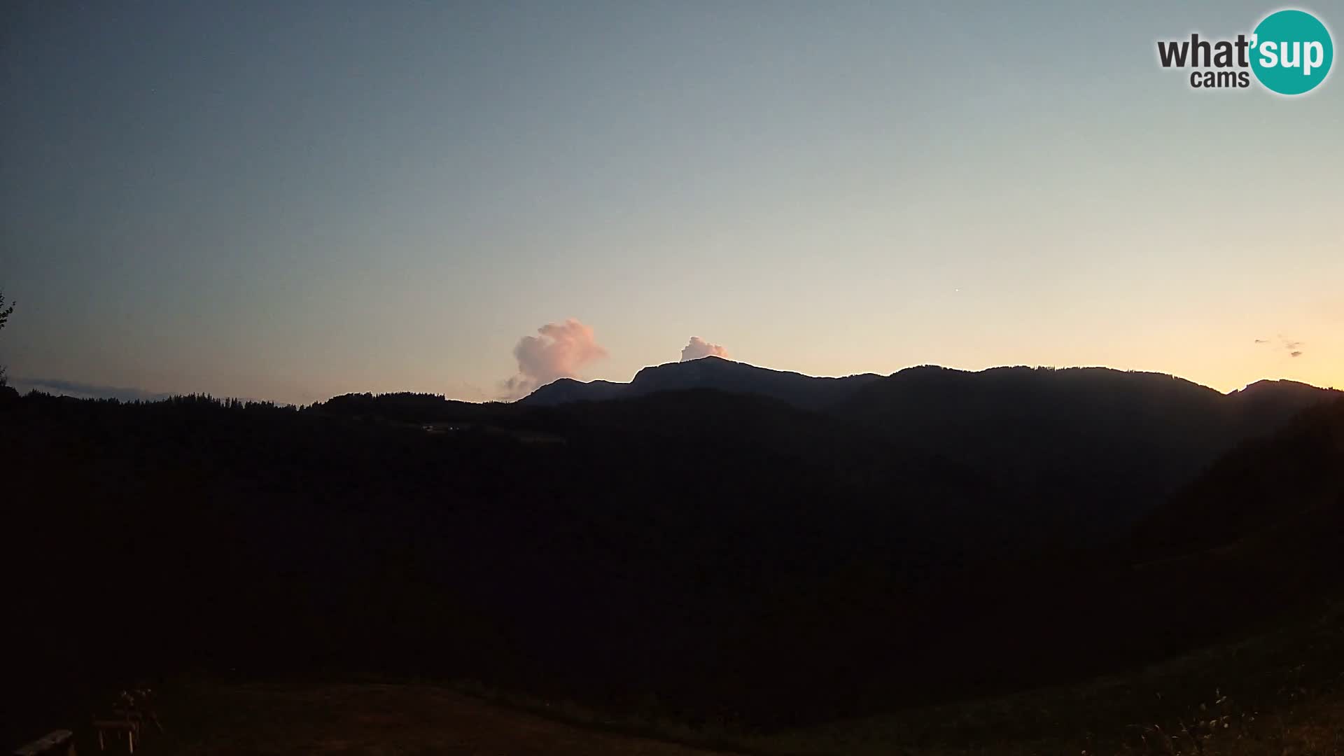 Webcam Brunarica Dražgoše – Liveblick auf Ratitovec (1666 m)