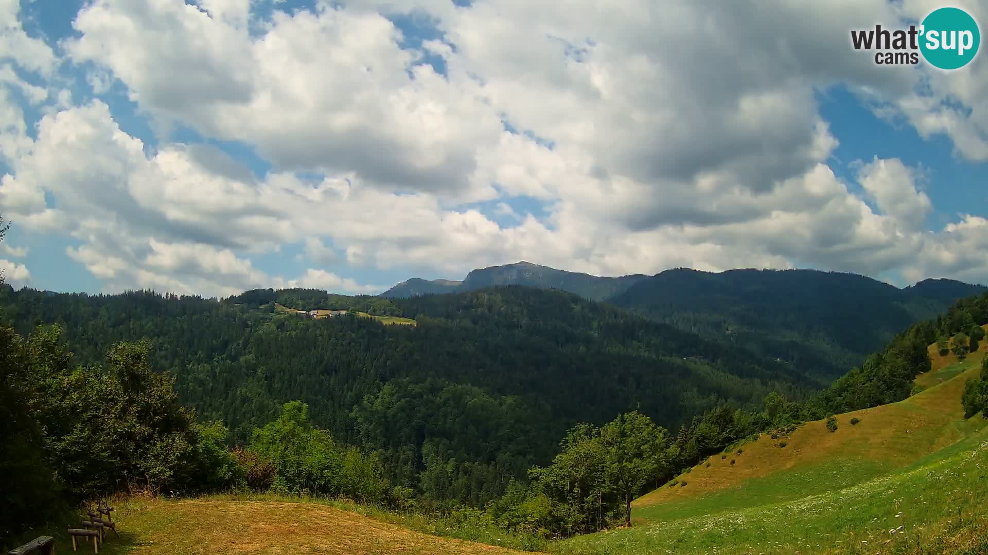 Webcam Brunarica Dražgoše – Live View of Ratitovec (1666 m)