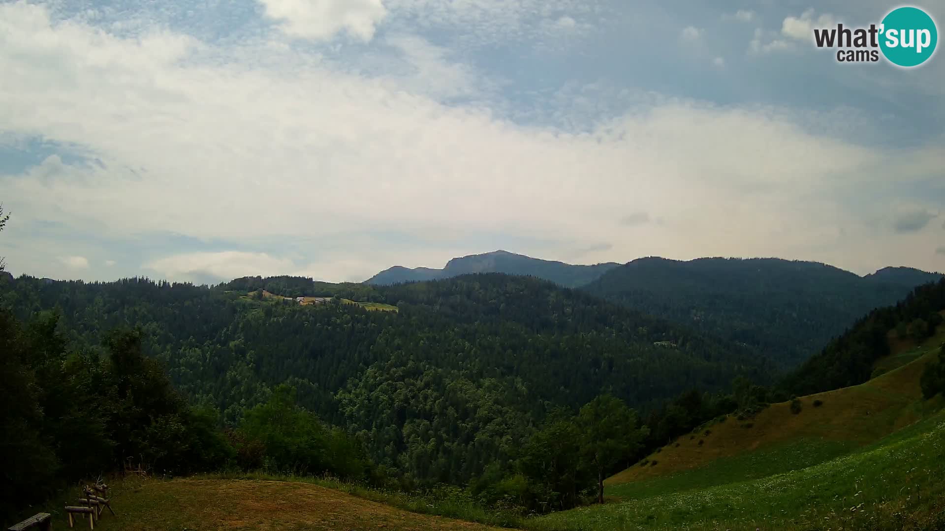 Webcam Brunarica Dražgoše – Live View of Ratitovec (1666 m)