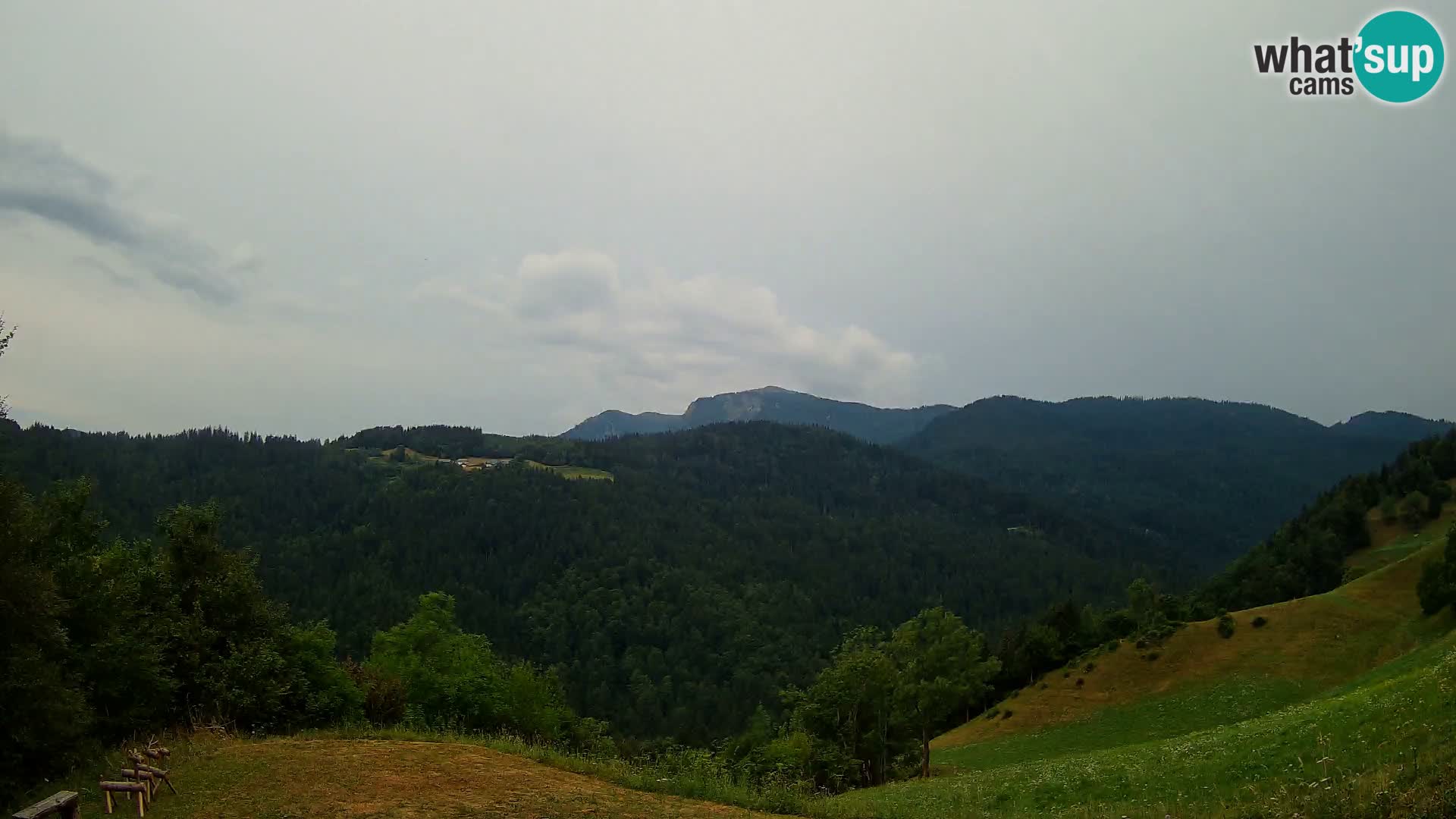 Web kamera Brunarica Dražgoše – Pogled uživo na Ratitovec (1666 m)
