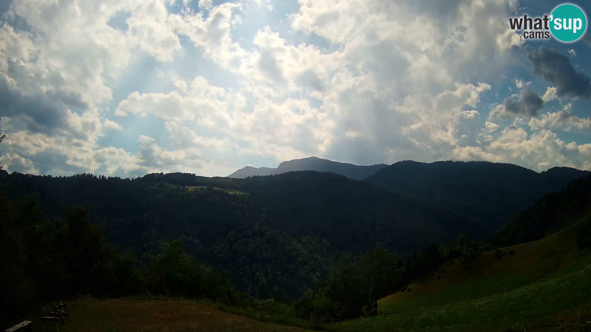 Webcam Brunarica Dražgoše – Liveblick auf Ratitovec (1666 m)