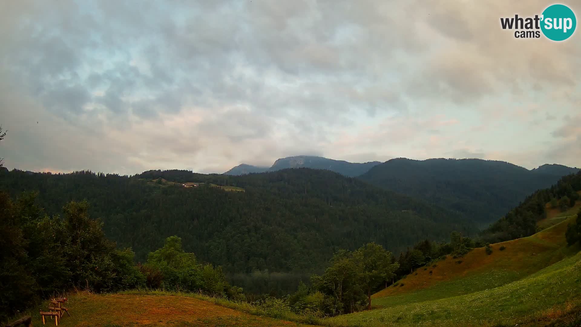 Webcam Brunarica Dražgoše – Live View of Ratitovec (1666 m)