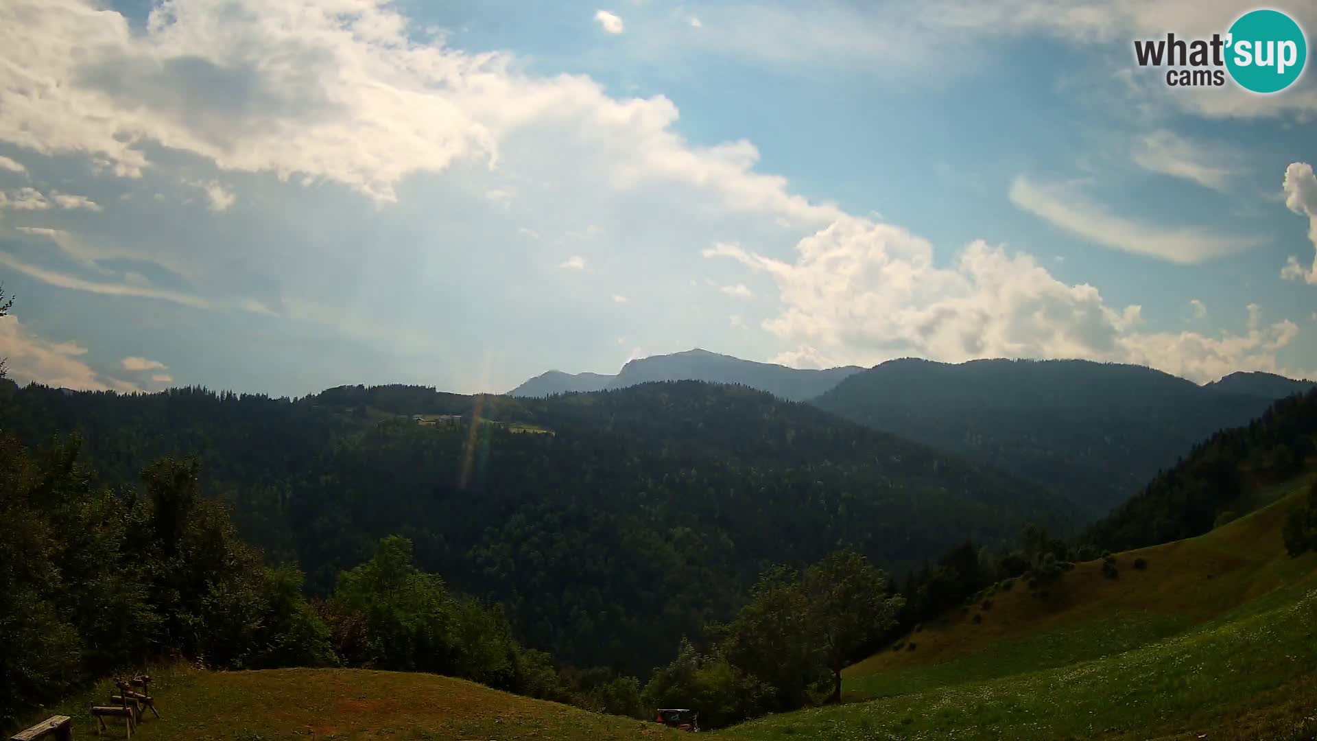 Webcam Brunarica Dražgoše – Vista live sul Ratitovec (1666 m)
