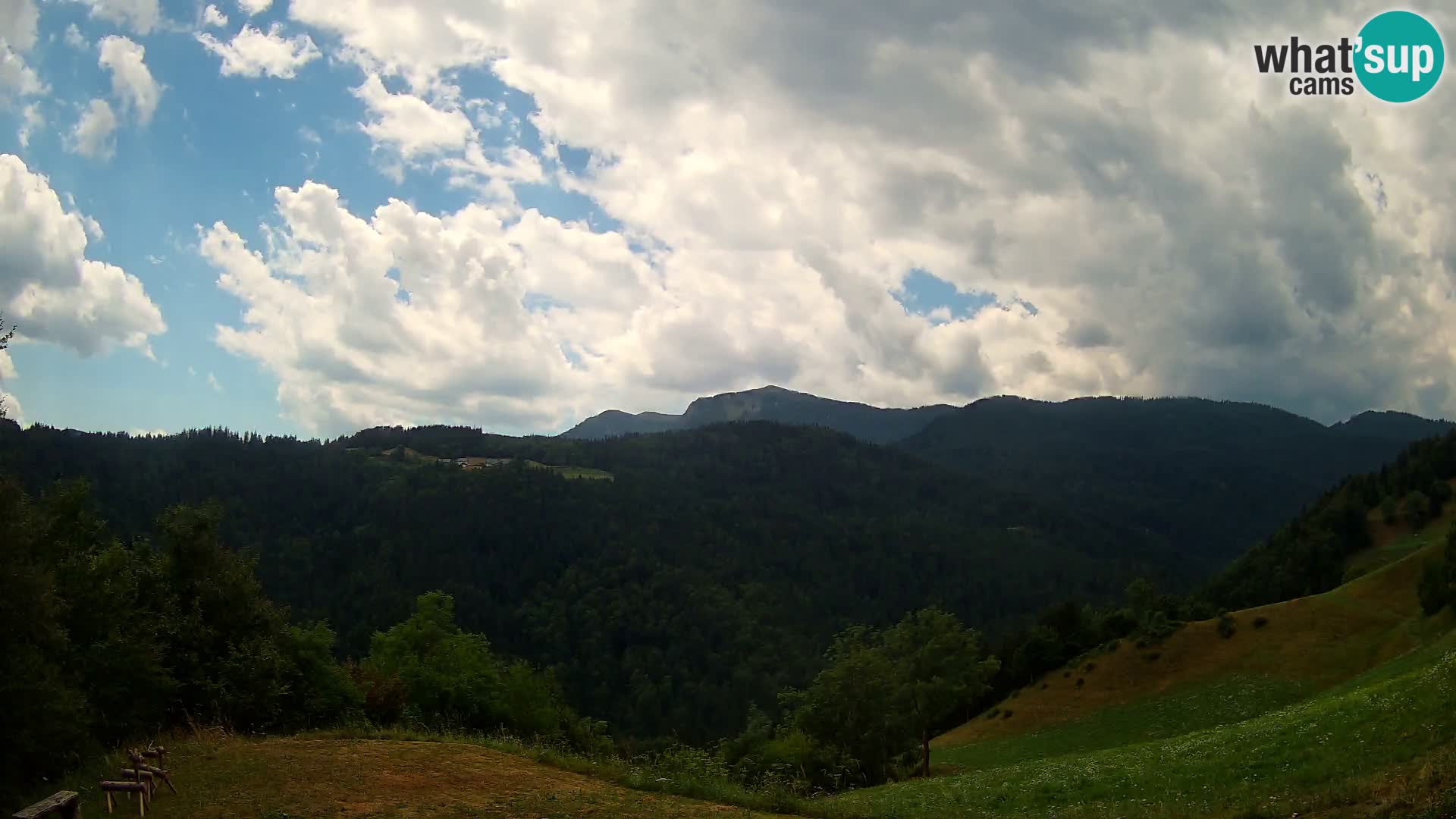 Webcam Brunarica Dražgoše – Live View of Ratitovec (1666 m)