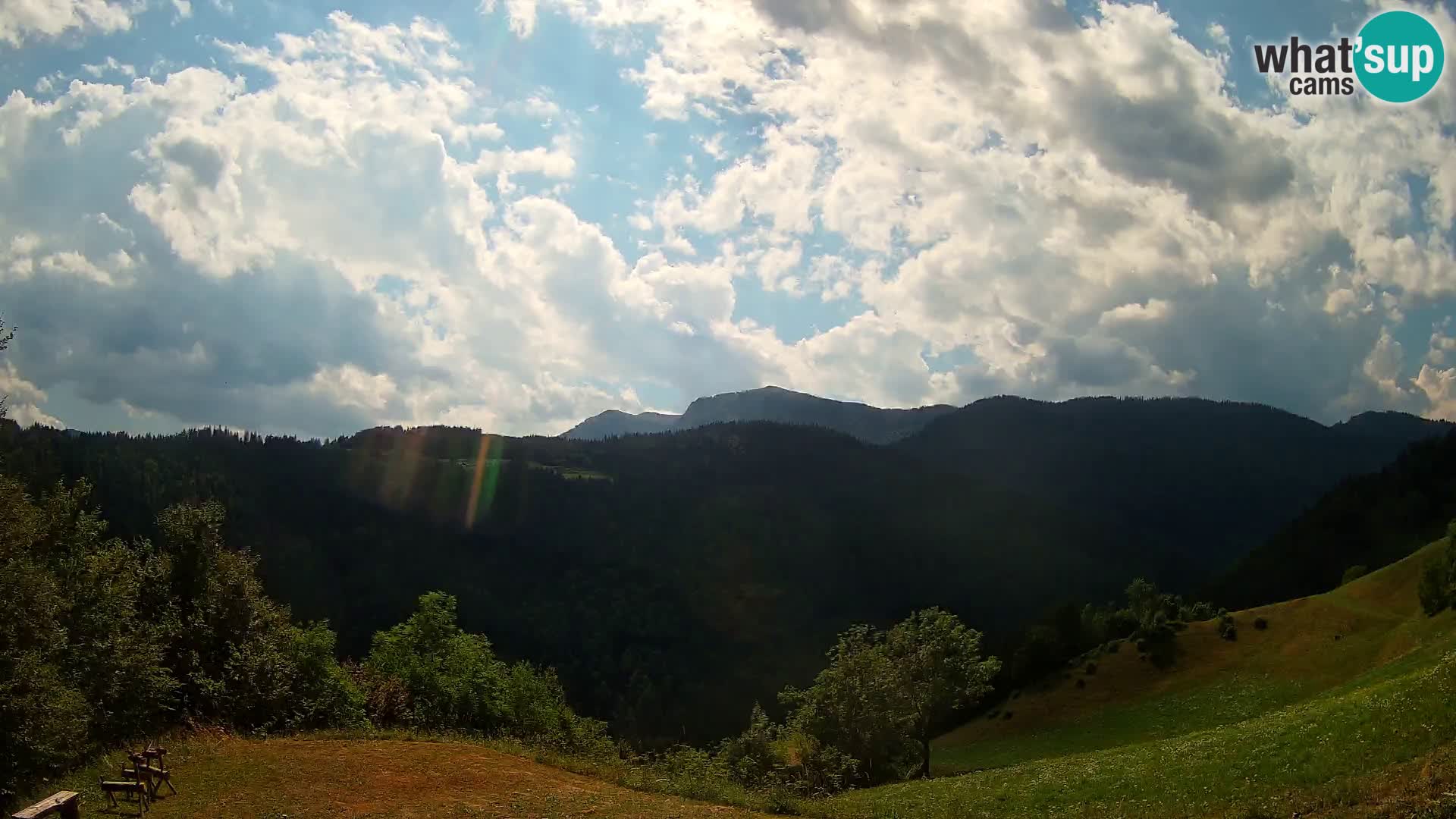 Webcam Brunarica Dražgoše – Live View of Ratitovec (1666 m)