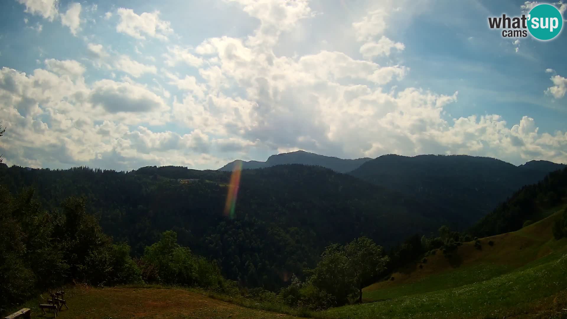 Webcam Brunarica Dražgoše – Vista live sul Ratitovec (1666 m)