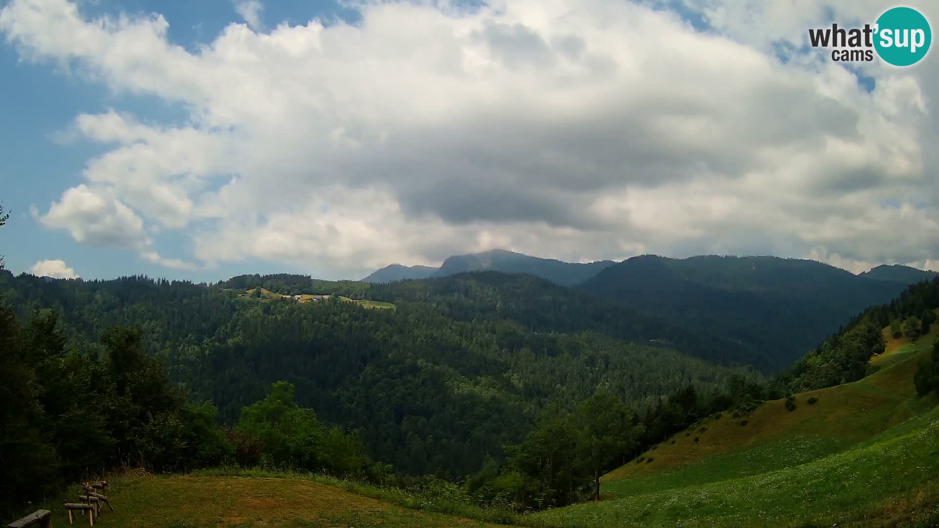 Webcam Brunarica Dražgoše – Live View of Ratitovec (1666 m)