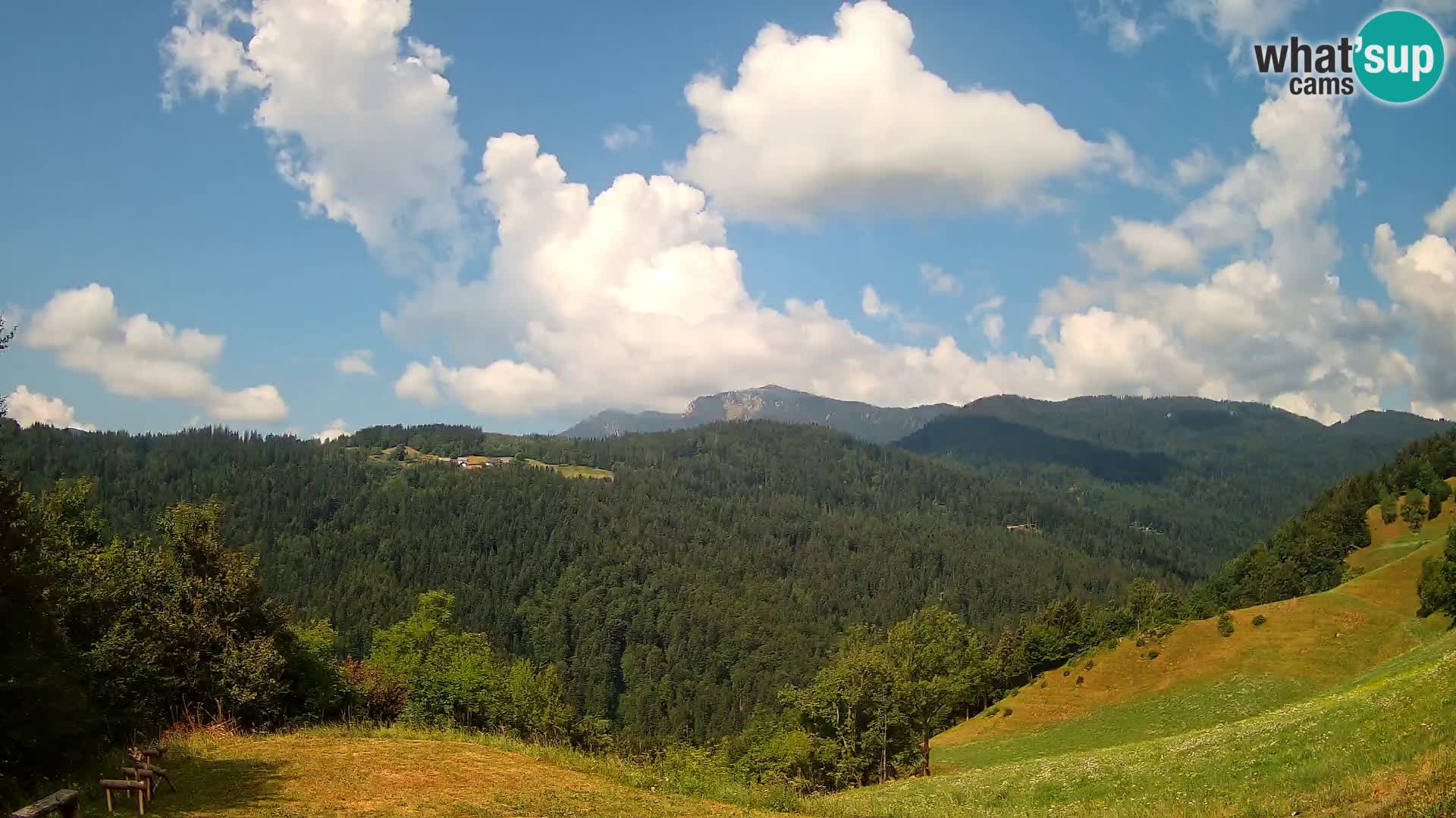 Web kamera Brunarica Dražgoše – Pogled uživo na Ratitovec (1666 m)