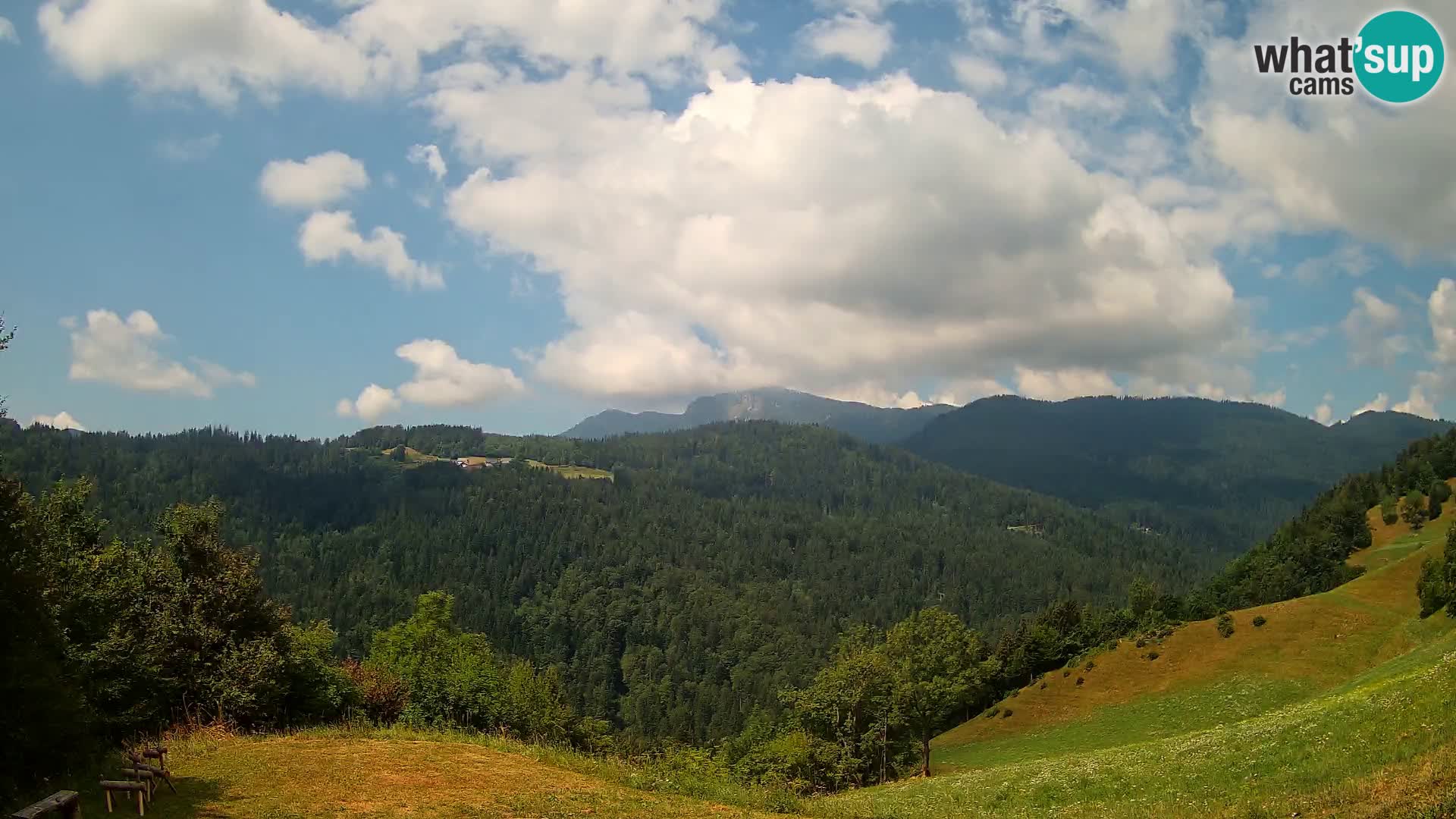 Web kamera Brunarica Dražgoše – Pogled uživo na Ratitovec (1666 m)