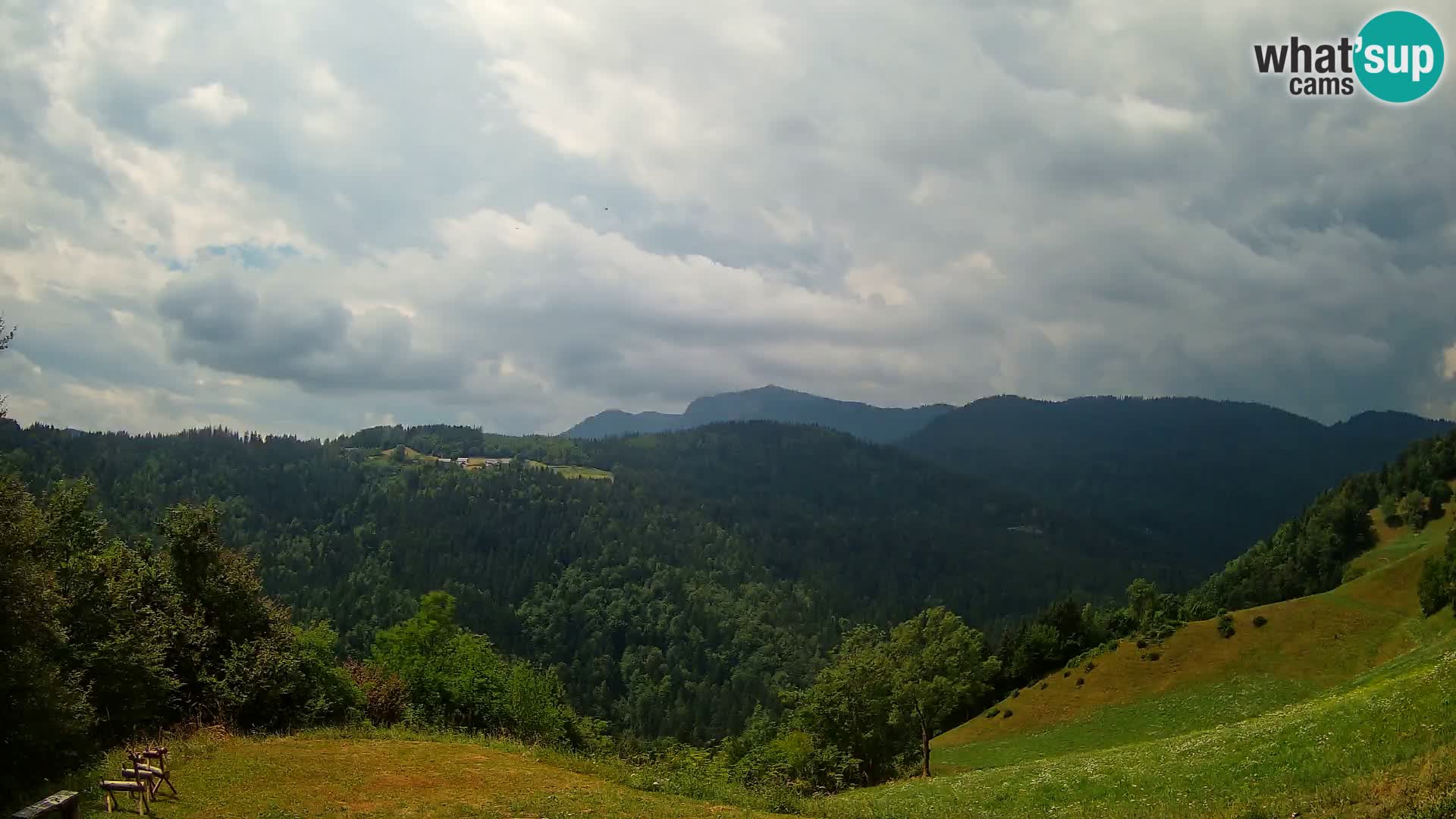 Webcam Brunarica Dražgoše – Live View of Ratitovec (1666 m)