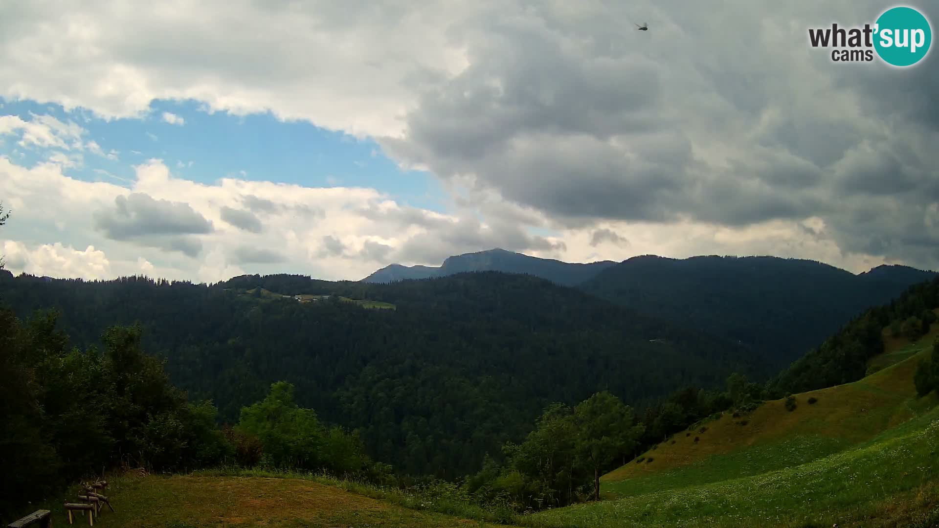 Webcam Brunarica Dražgoše – Live View of Ratitovec (1666 m)