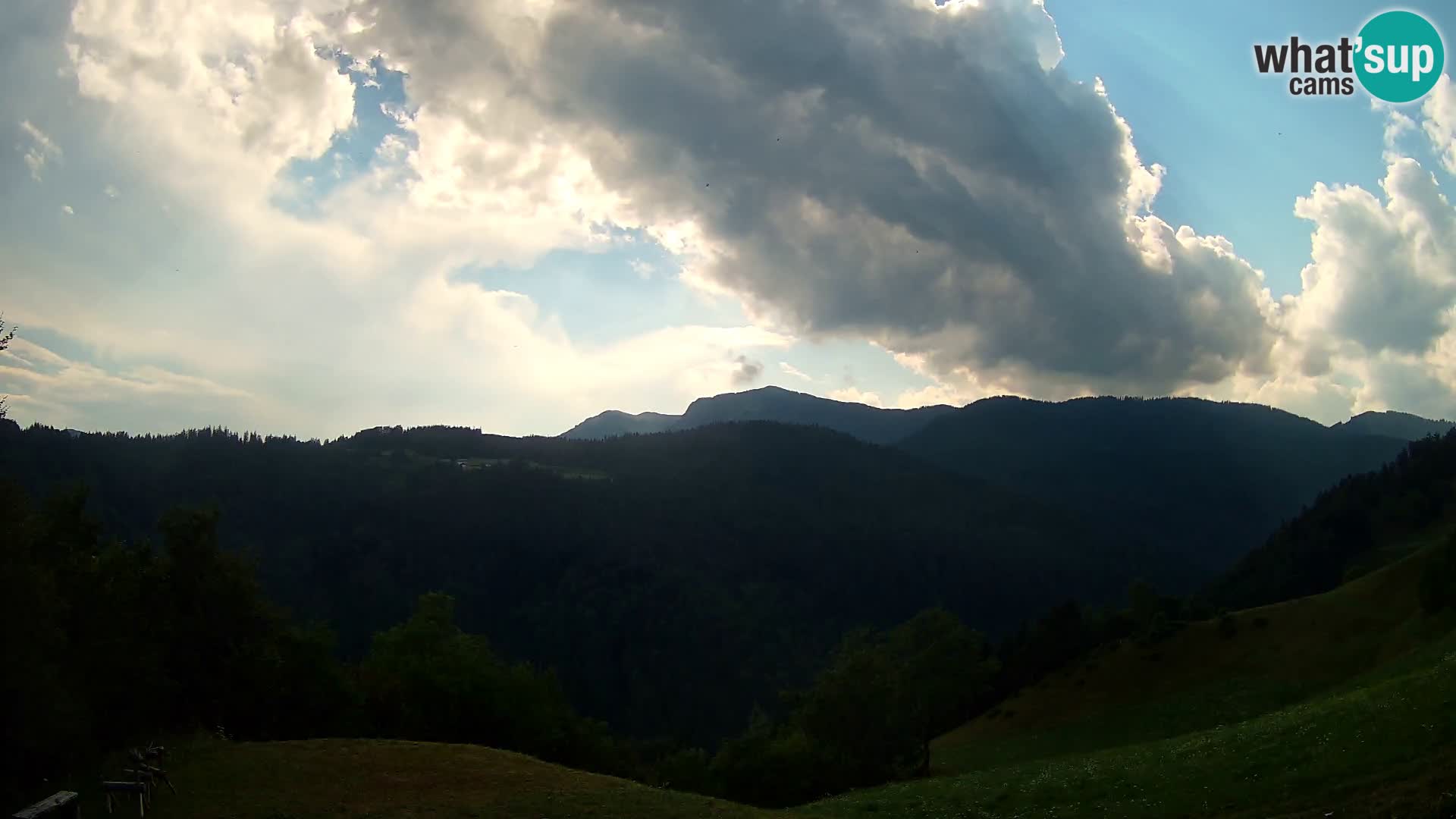 Webcam Brunarica Dražgoše – Liveblick auf Ratitovec (1666 m)