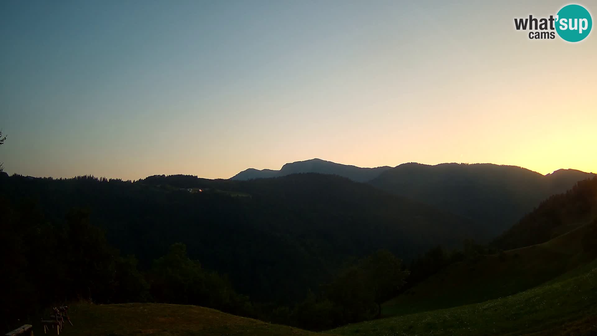 Webcam Brunarica Dražgoše – Live View of Ratitovec (1666 m)