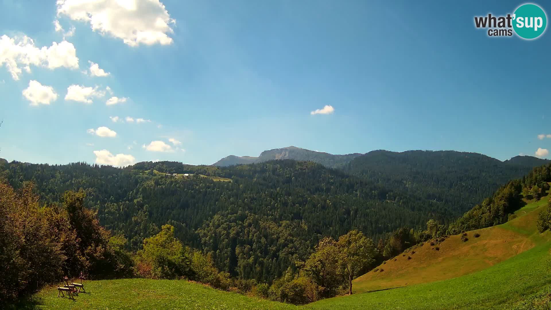 Web kamera Brunarica Dražgoše – Pogled uživo na Ratitovec (1666 m)